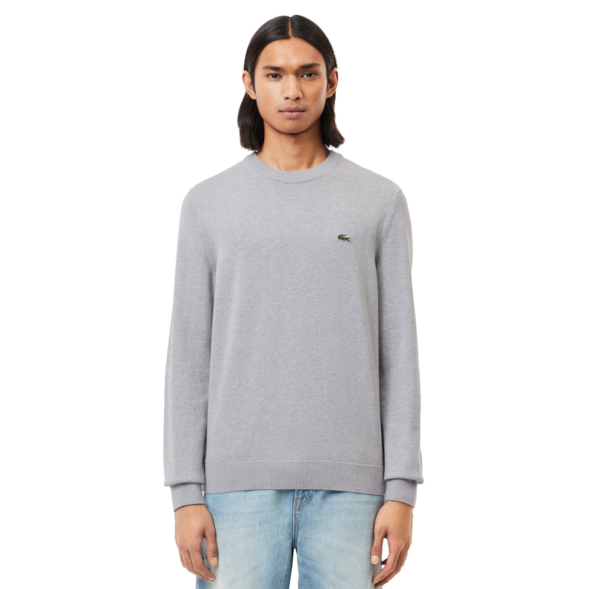 Lacoste Organic Cotton Crew Sweater - Grey Chine CCA - AH1985-CCA