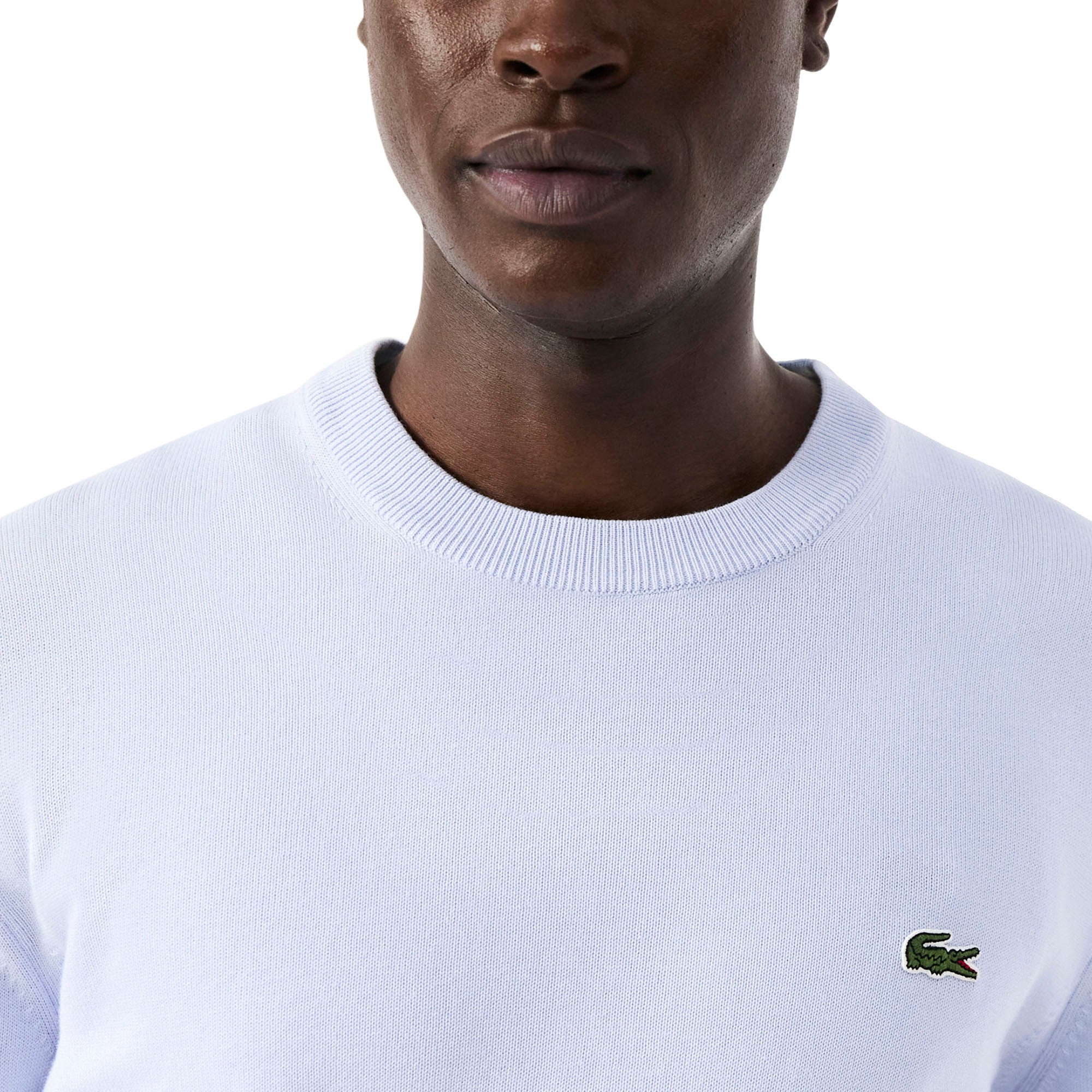 Lacoste Organic Cotton Crew Sweater - Light Blue J2G - AH1985-J2G