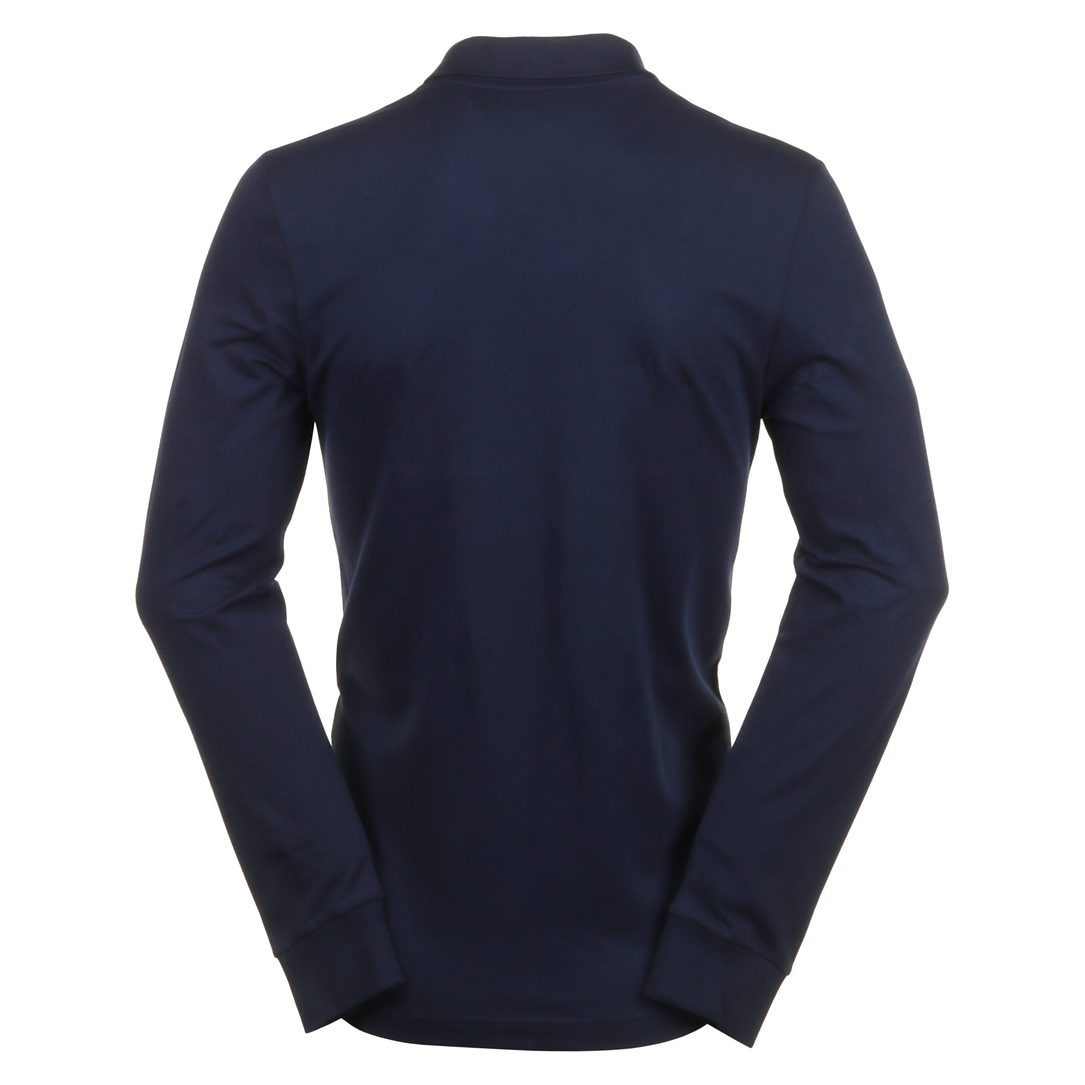Lacoste Organic Cotton Stretch Long Sleeve Polo Shirt Navy 166