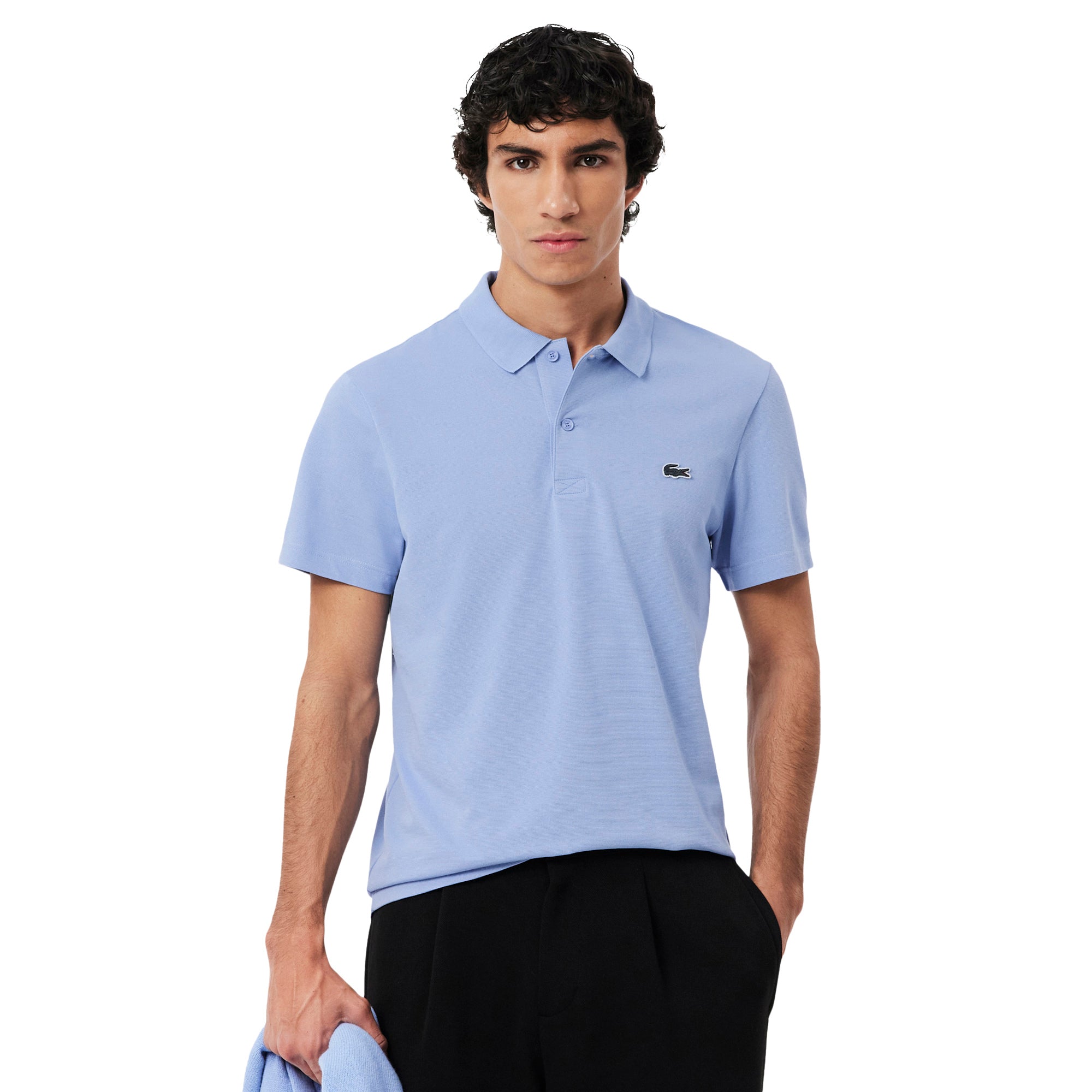 Lacoste Organic Cotton Stretch Golf Polo Shirt - Periwinkle 5QD