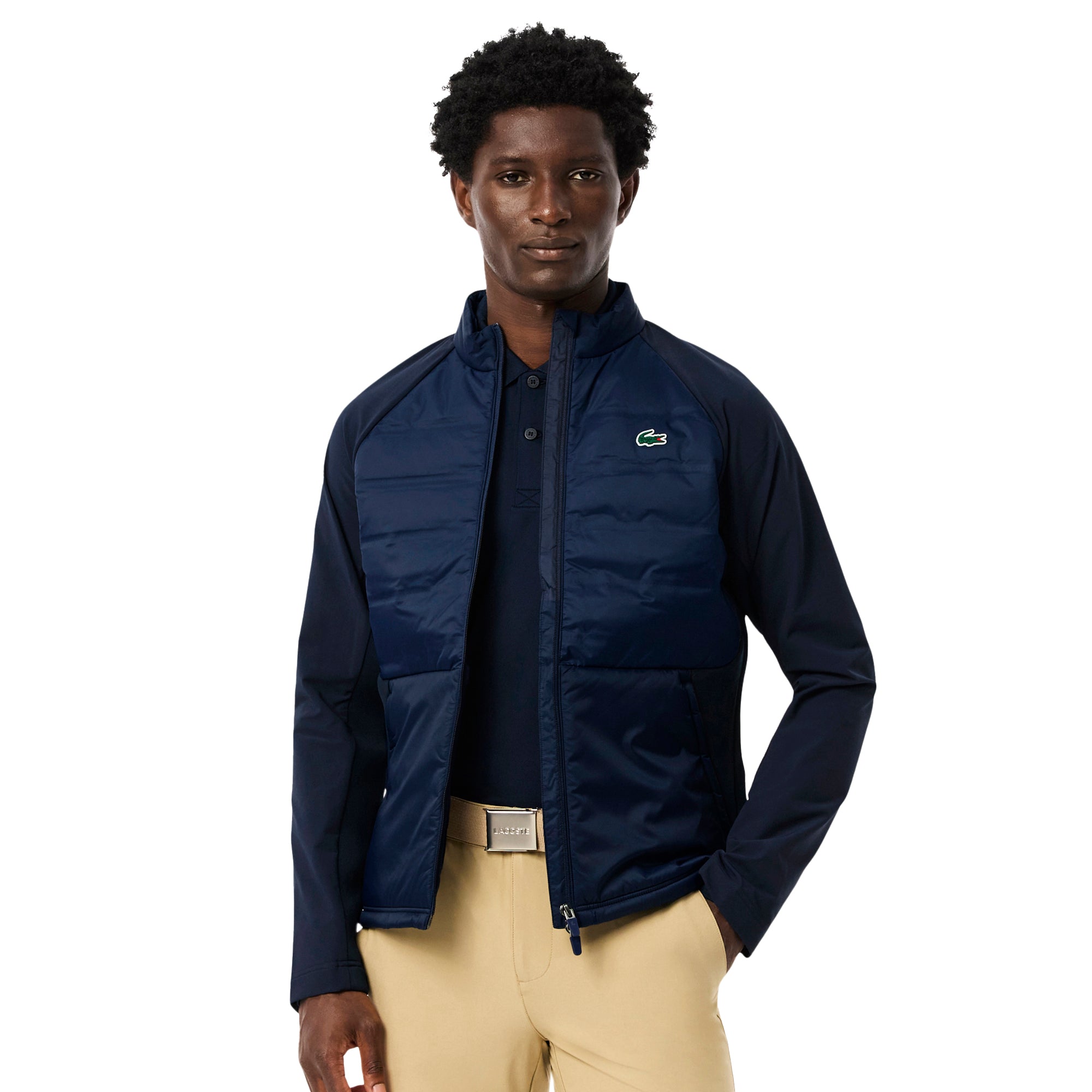 Lacoste Sport Quilted Full Zip Jacket BH2638 Navy 423 | Function18