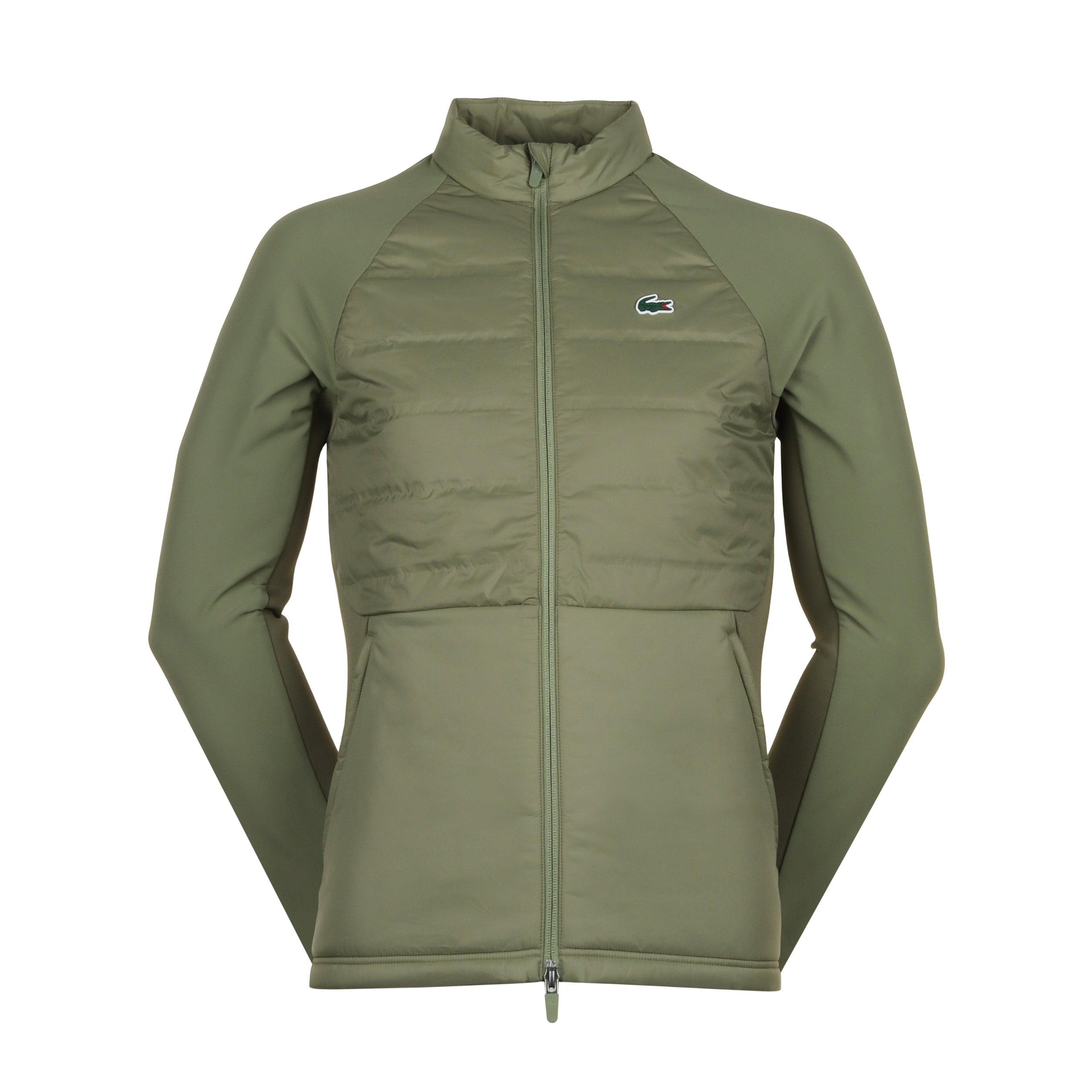 Lacoste Sport Quilted Full Zip Jacket BH2638 Khaki IDK Function18