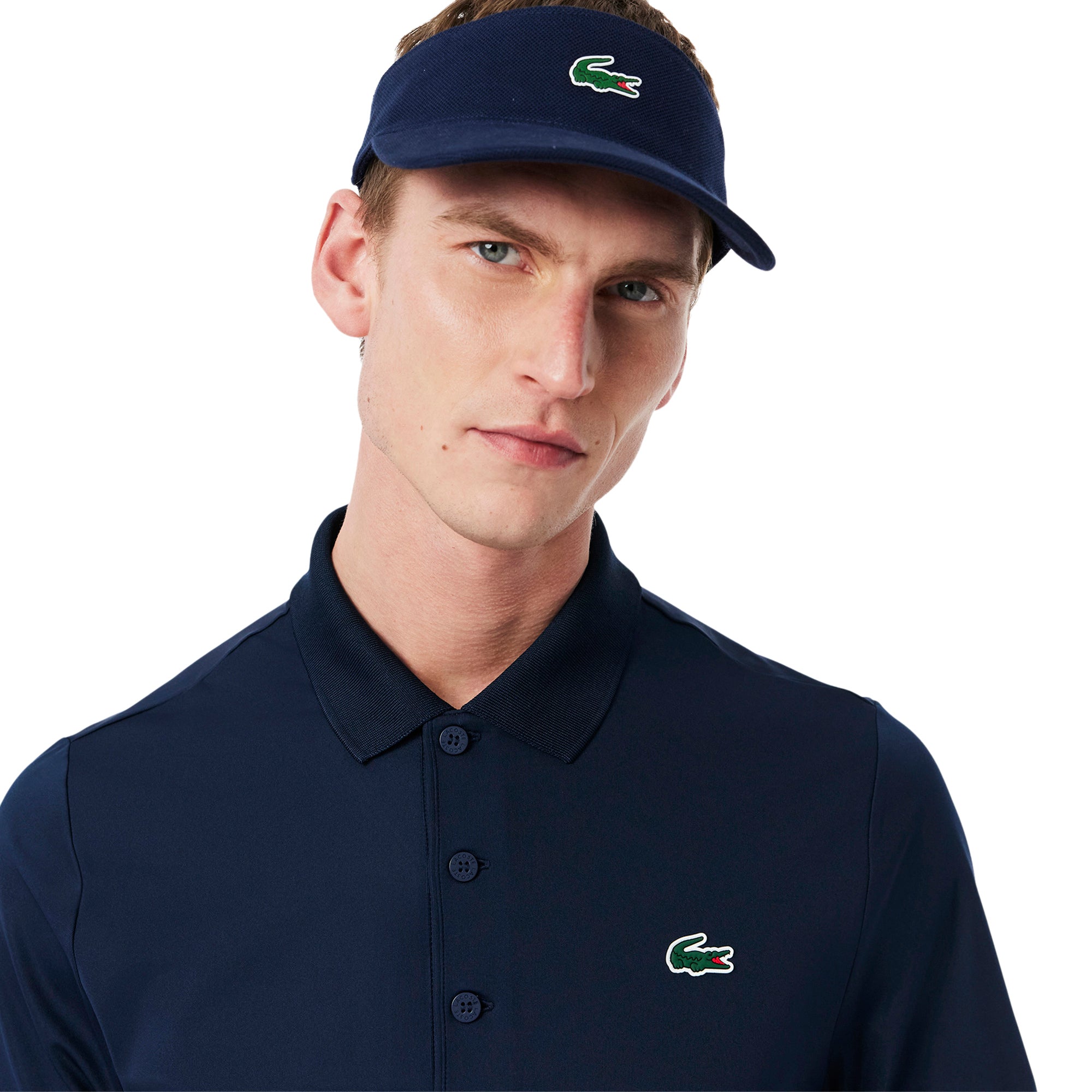 Lacoste UV Protect Golf Polo Shirt Navy 166 DH8915-166