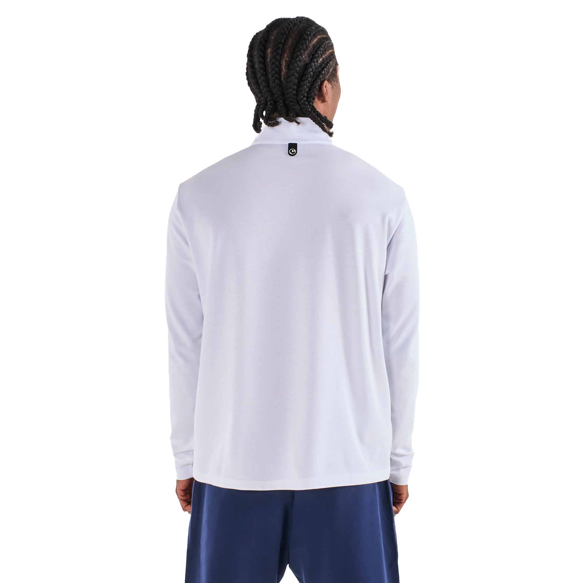Malbon Golf Flyer Mid Layer - White - M-9406-WHT | Function18