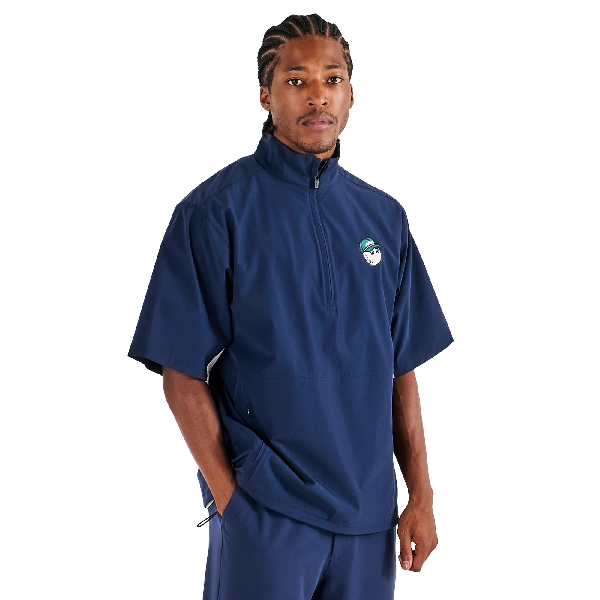 Malbon Golf Pine Windshirt - Navy - M-9740-NVY | Function18