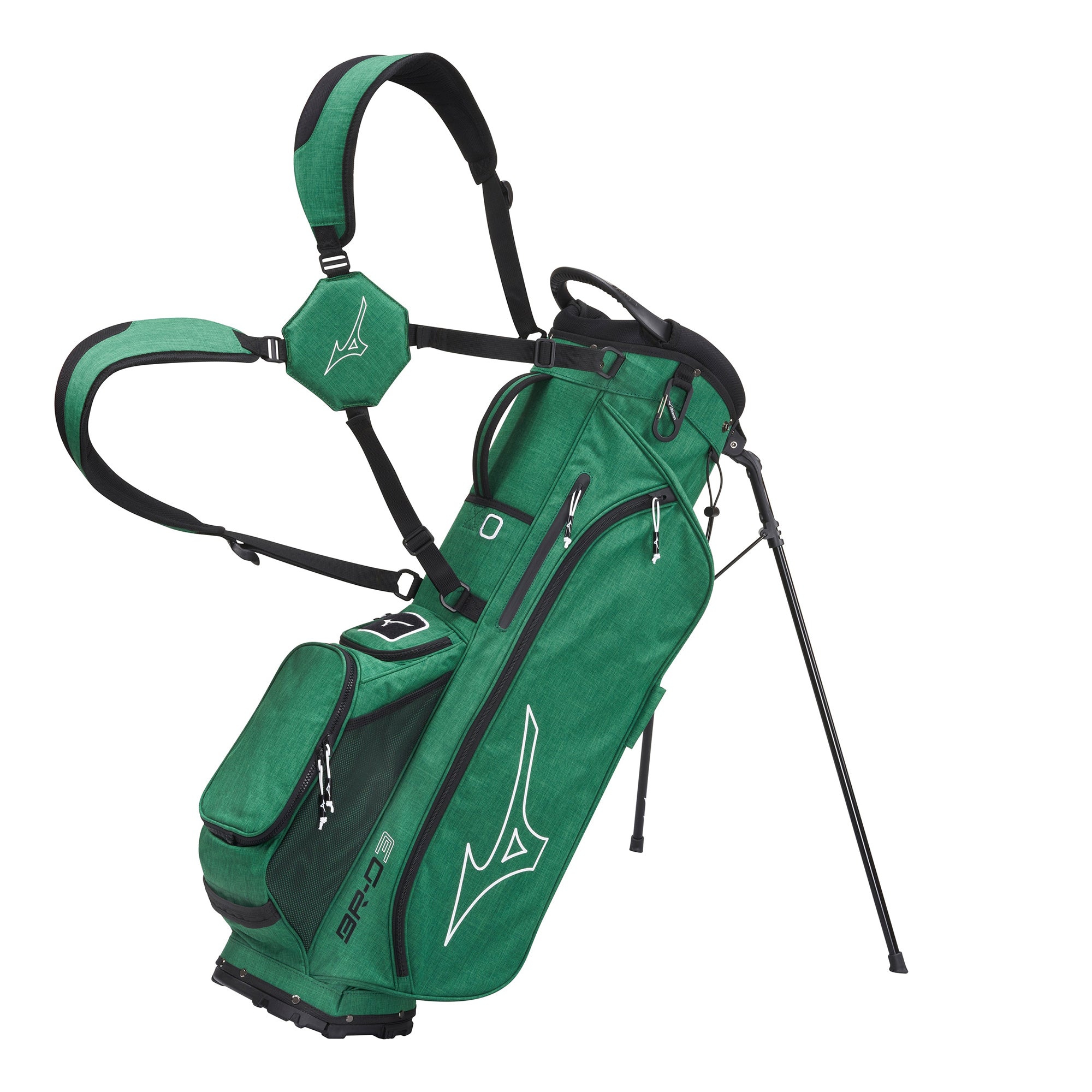 ※Kazurenoma GOLF NYLON VNECK Mizuno Golf BR-D3 Stand Bag - Heathered Green 32 - BRD3S23-32