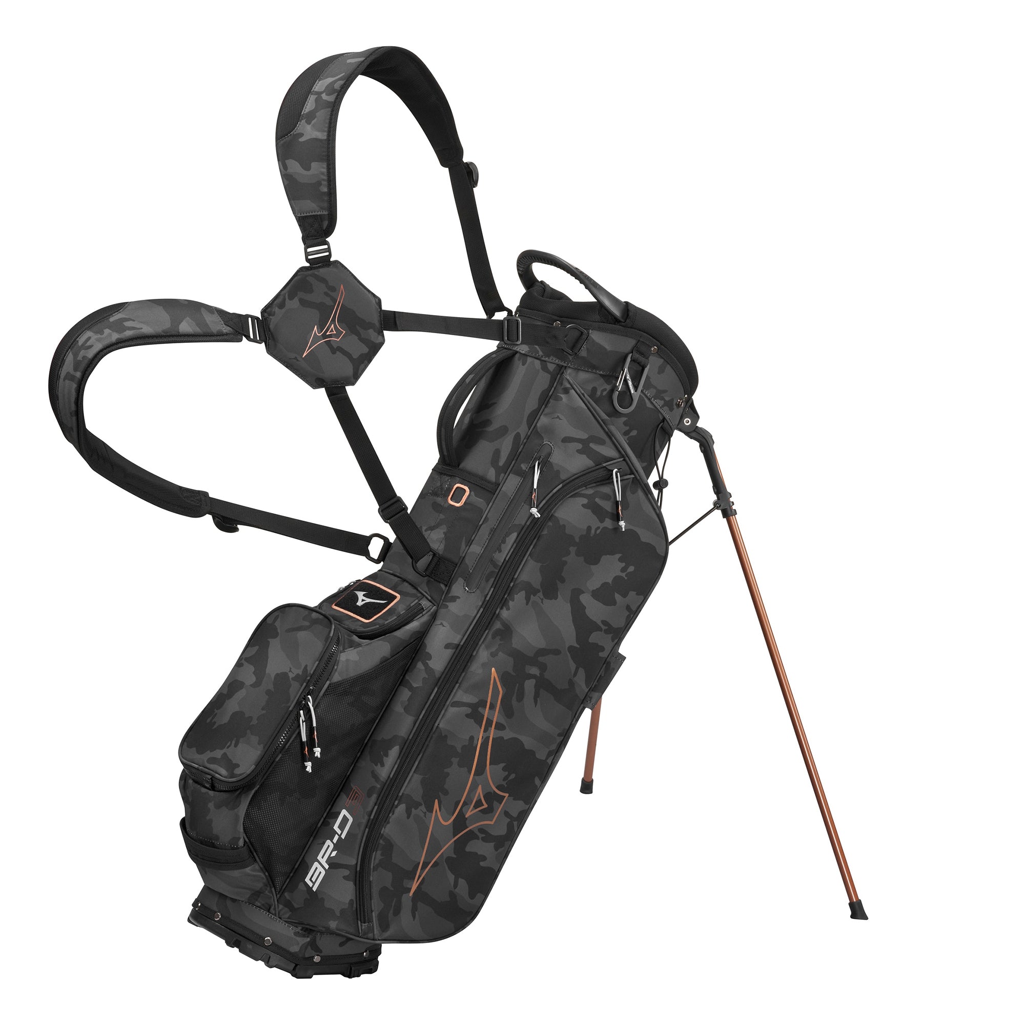 Mizuno Golf BR-D3 Stand Bag Black Camo/Copper 91 BRD3S23-91