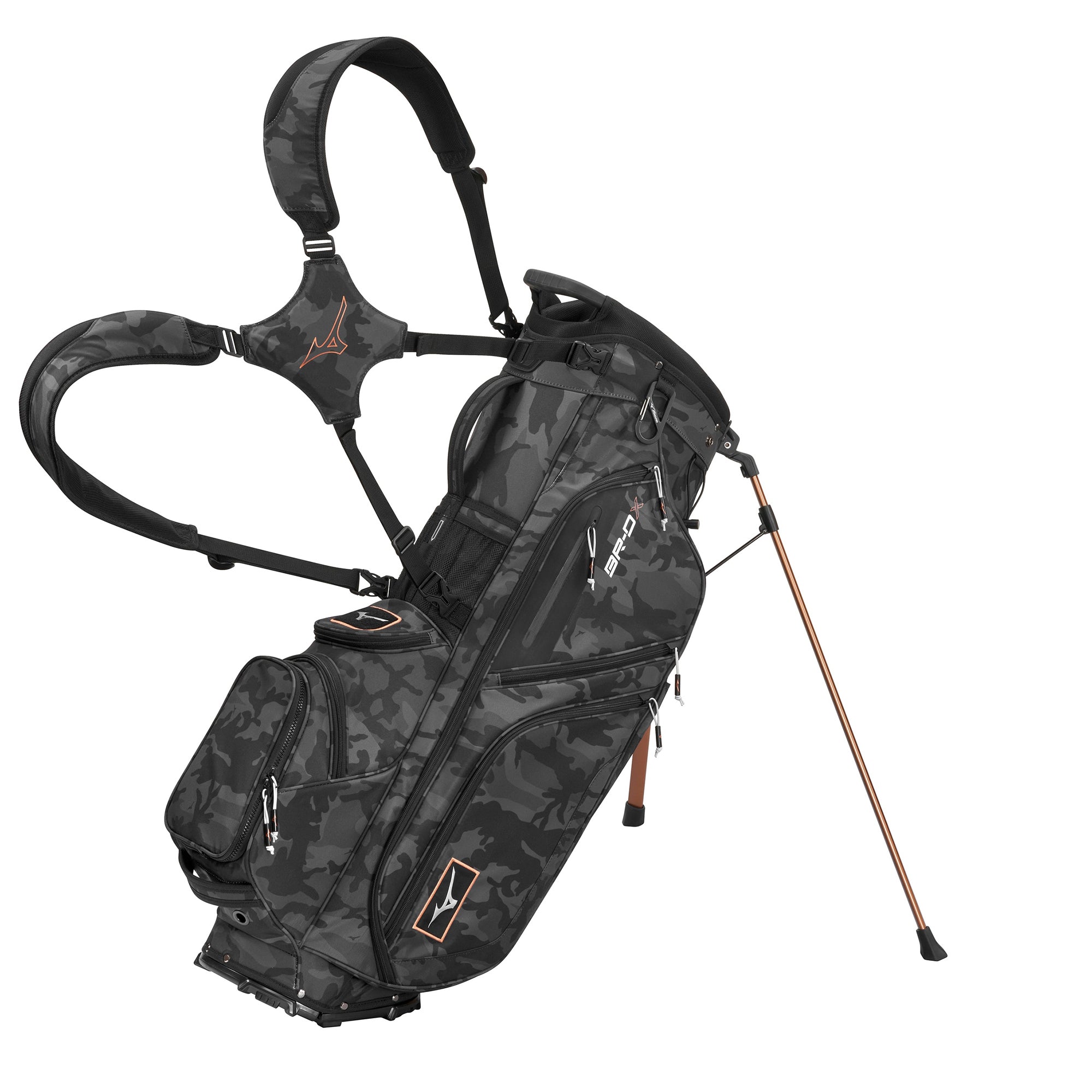 Mizuno Golf BR-DX Stand Bag - Black Camo/Copper 91 - BRDXS23-91