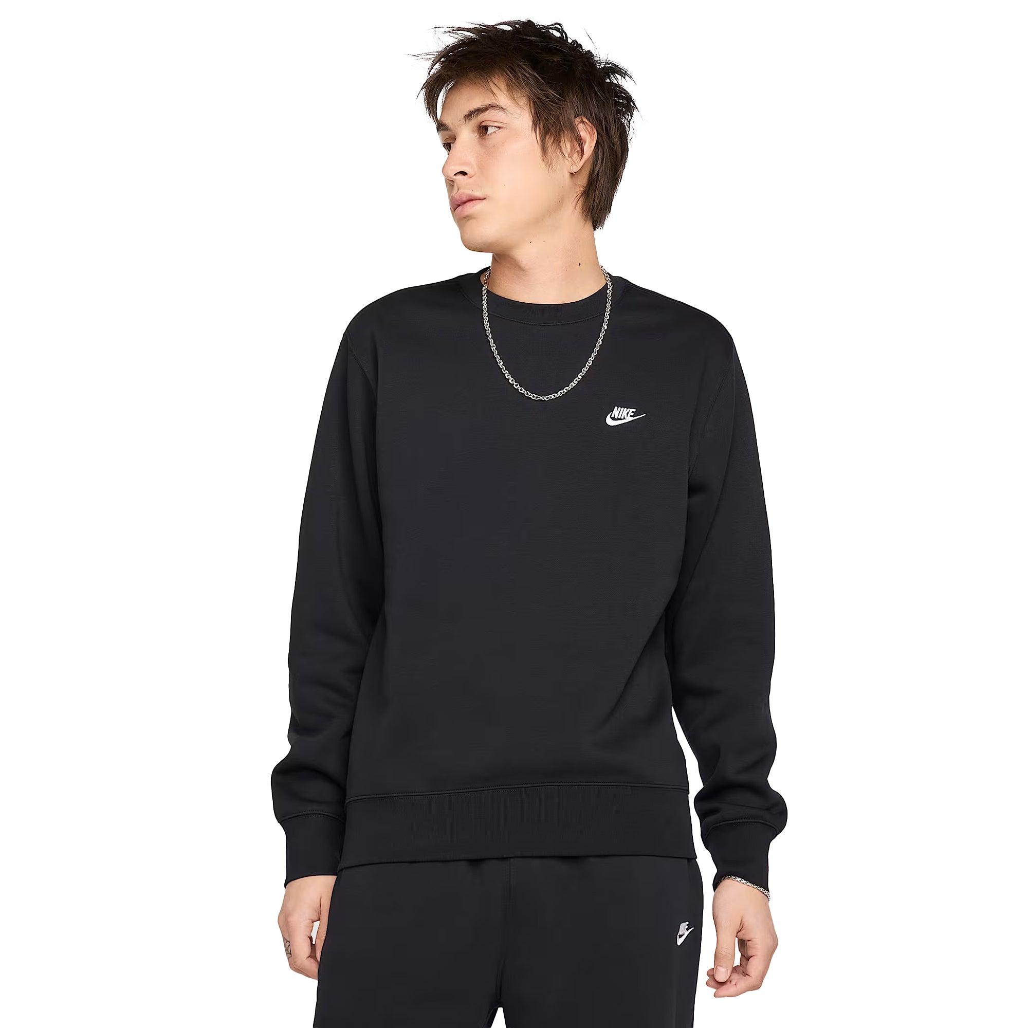 black crew neck nike sweatshirt