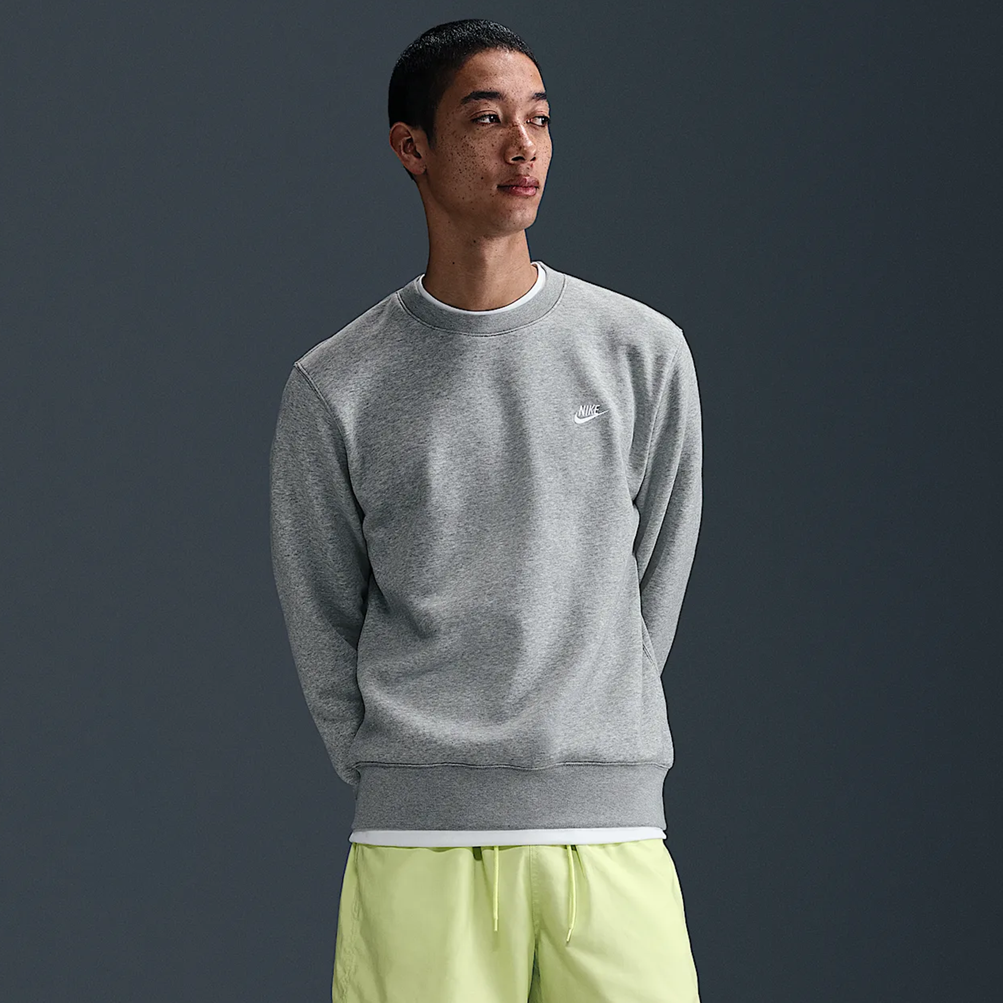 Sweatshirt Sale Nike Essential Futura Crew Sweatshirt Grey Dri Fit