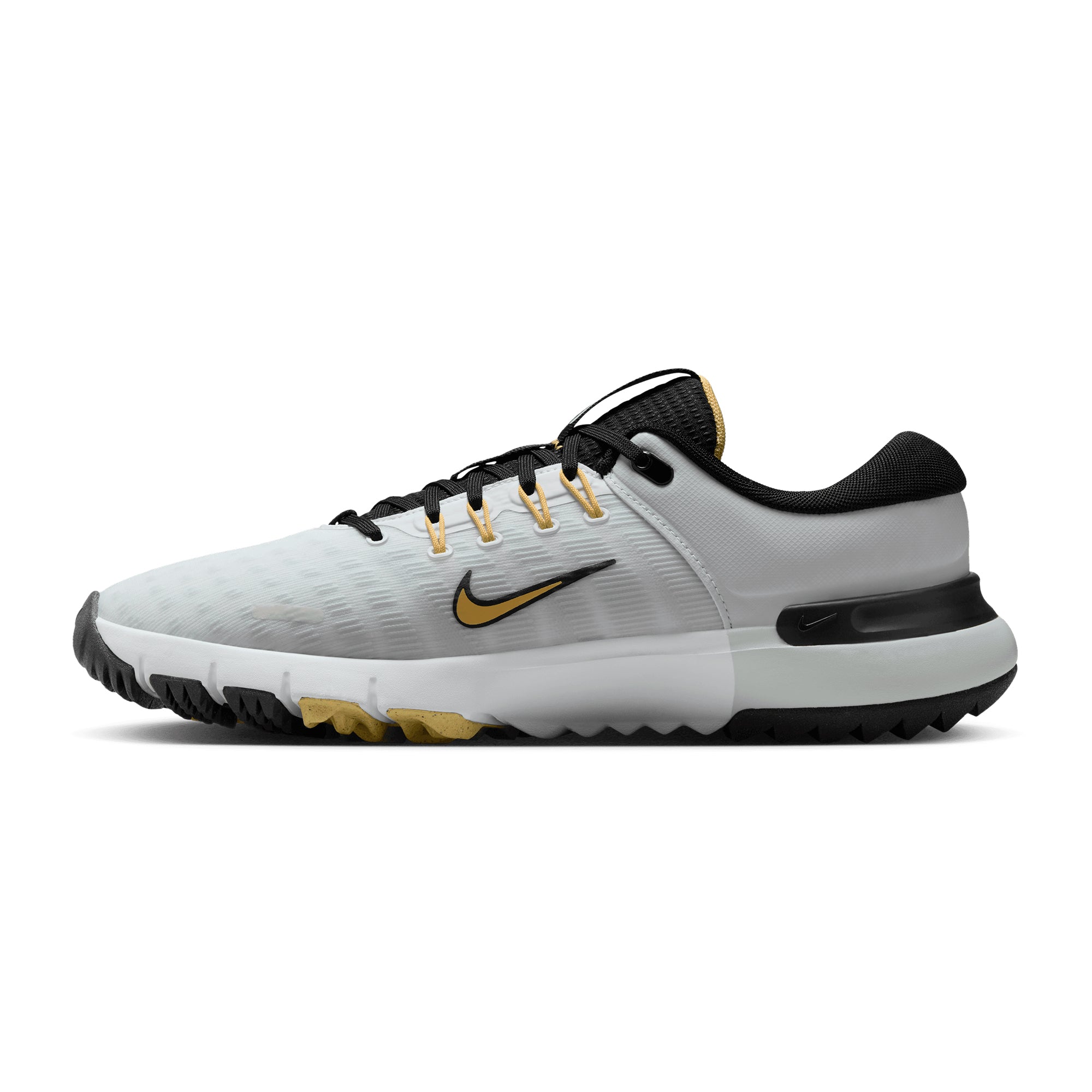 Nike Free Golf Shoes White/Topaz Gold/Platinum 105 FN0332