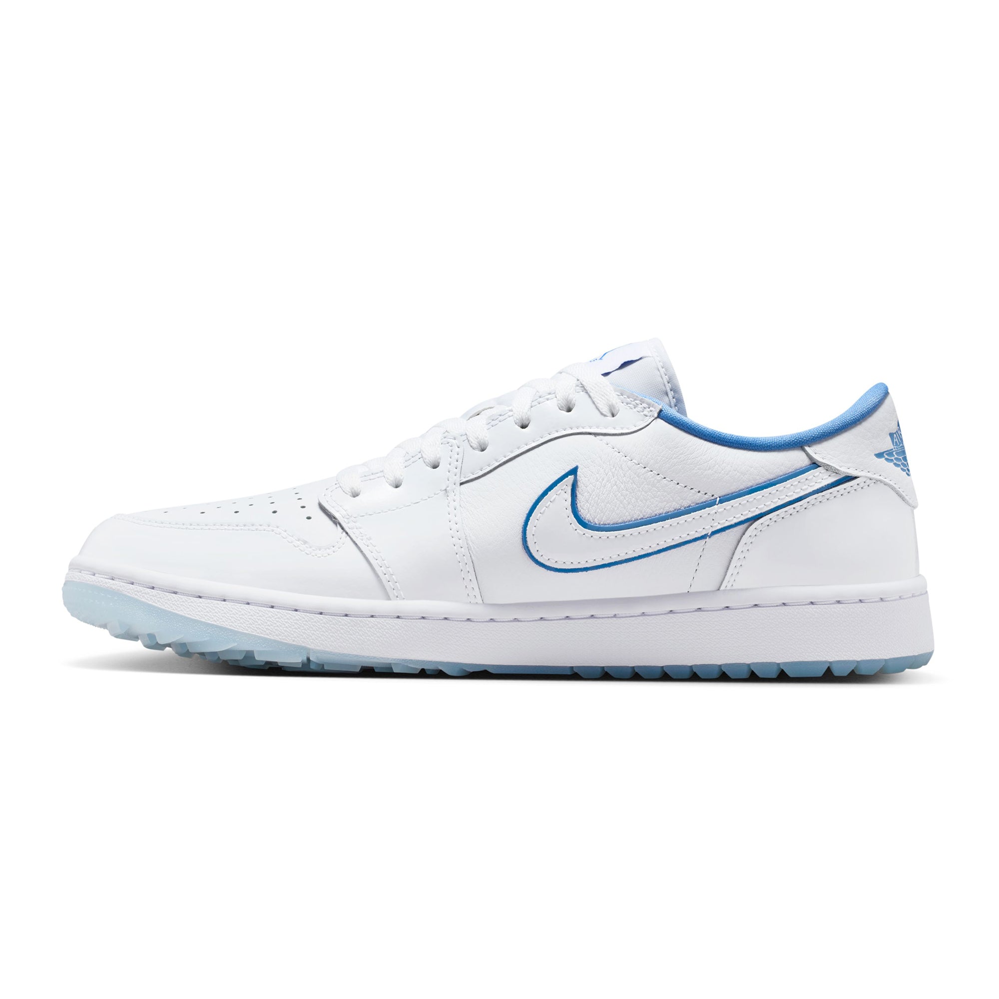 Nike Golf Air Jordan 1 Low G Shoes - White/Legend Blue/Blue 