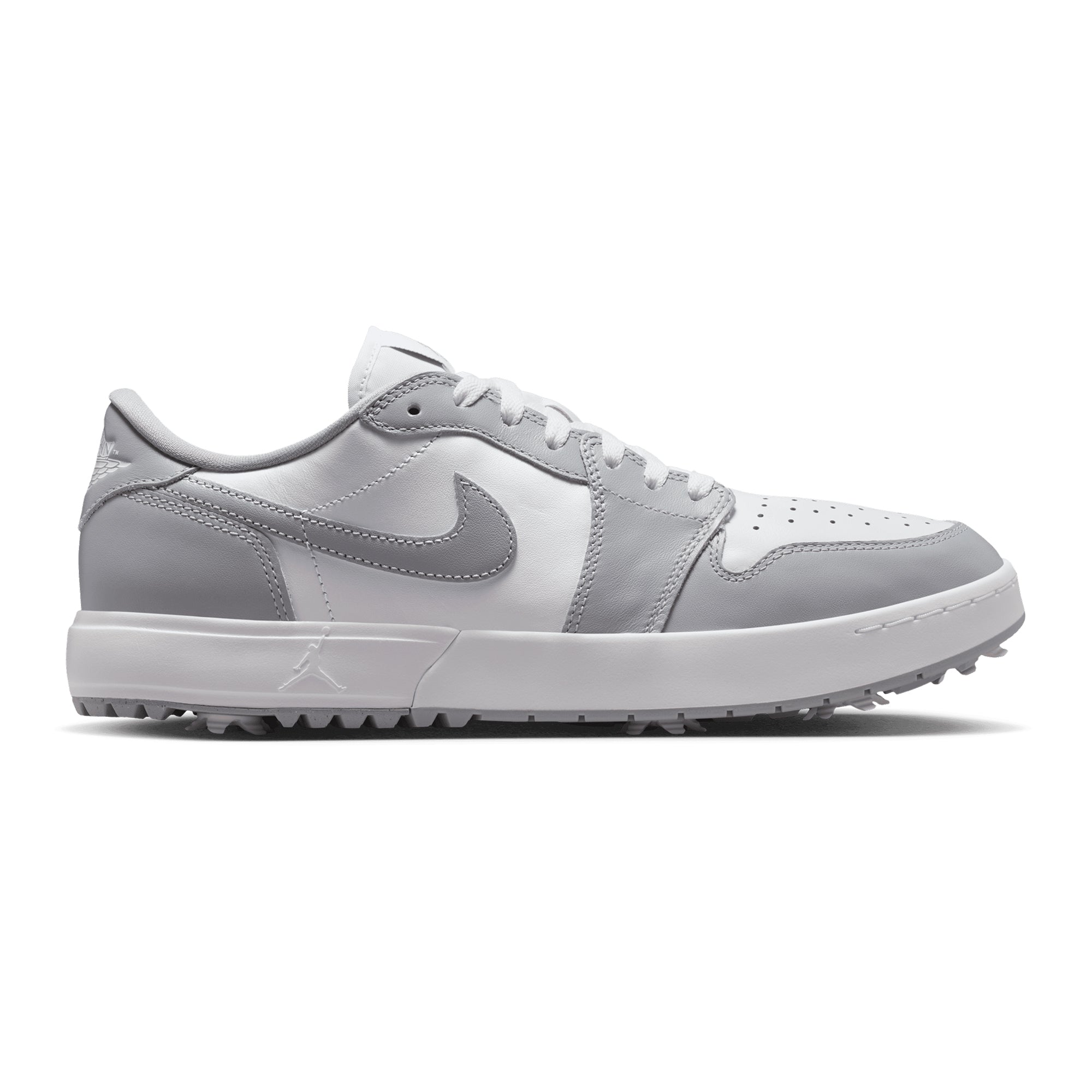 Nike Golf Air Jordan 1 Low G Spiked Shoes - Wolf Grey/White/Wolf