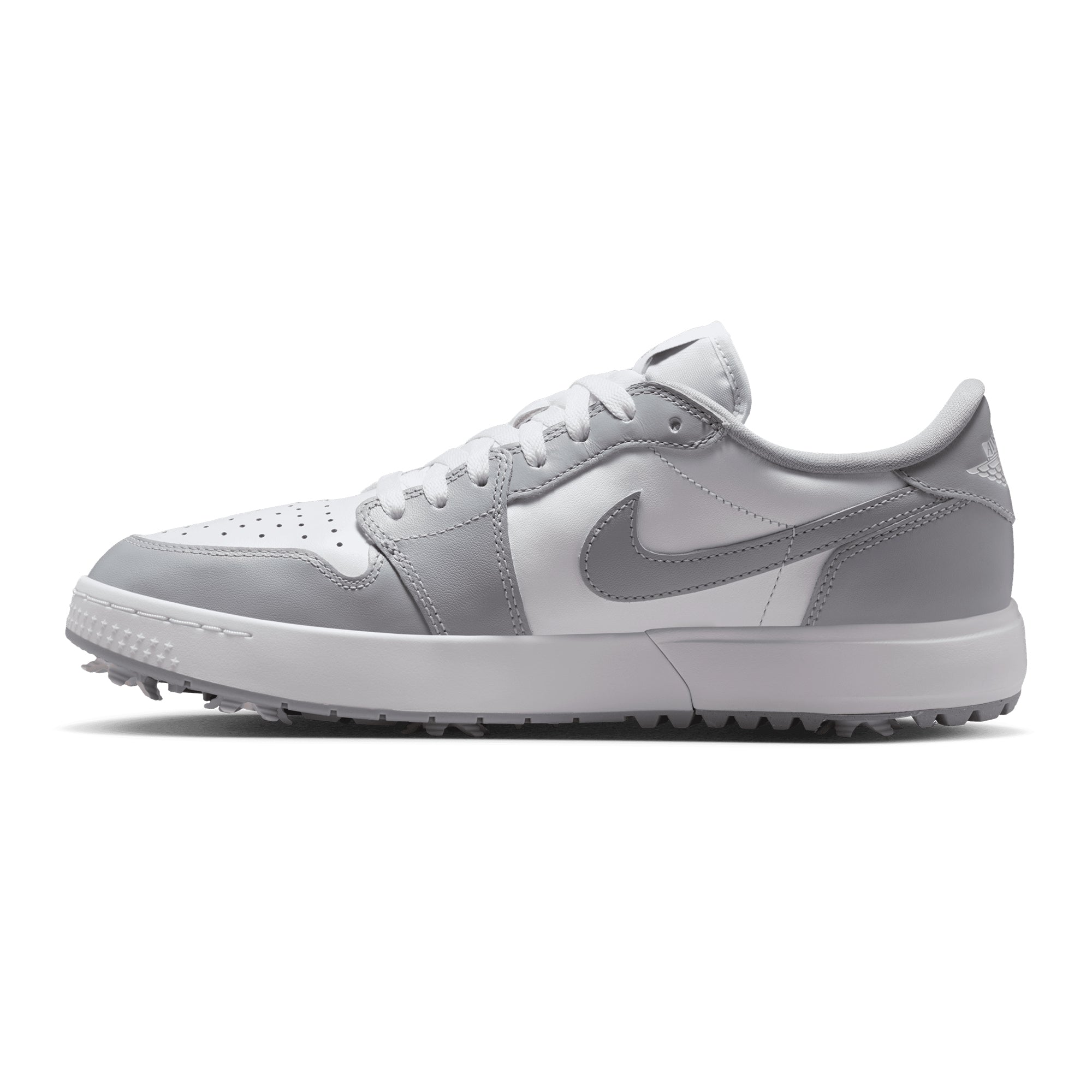 Nike Golf Air Jordan 1 Low G Spiked Shoes - Wolf Grey/White/Wolf