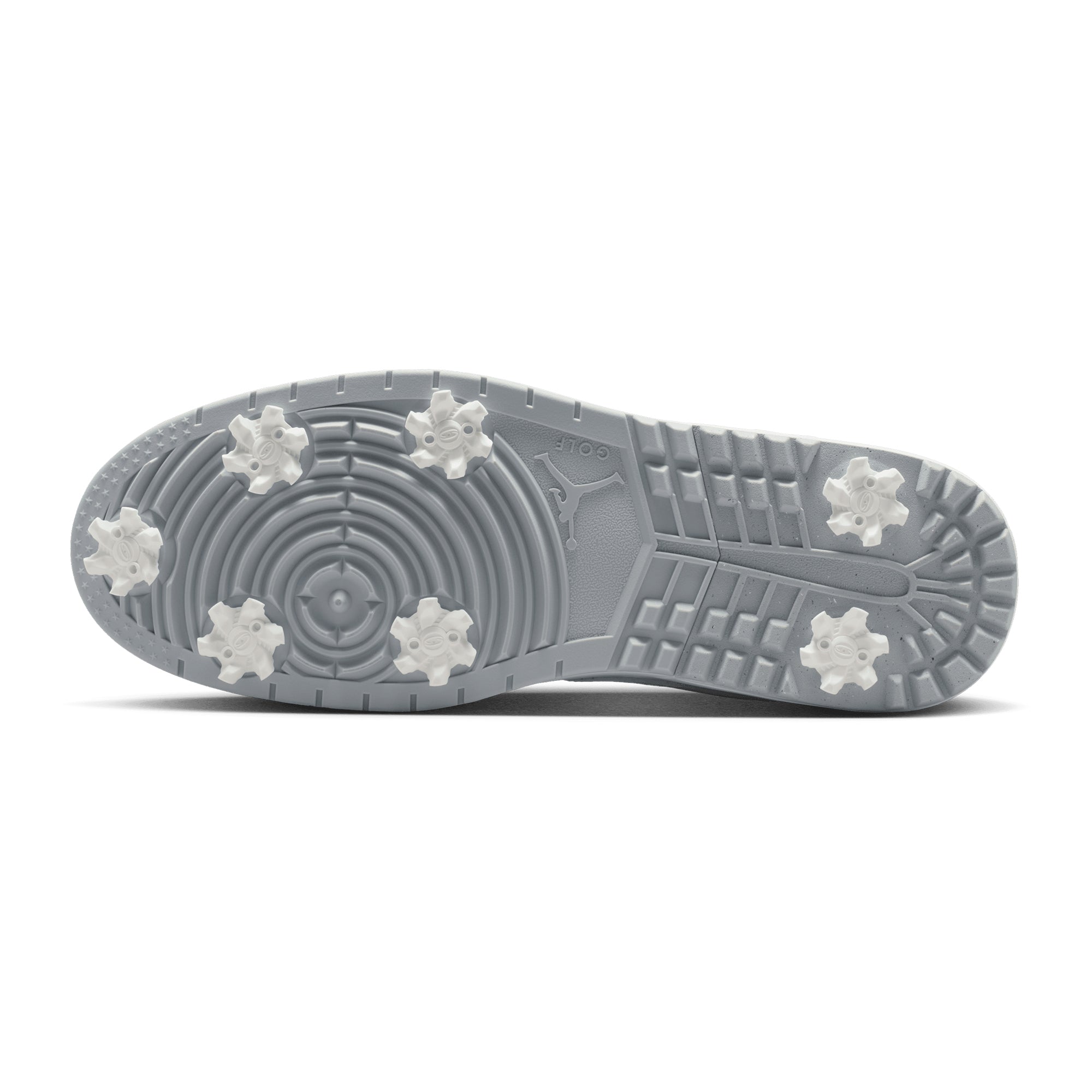 Nike Golf Air Jordan 1 Low G Spiked Shoes - Wolf Grey/White/Wolf