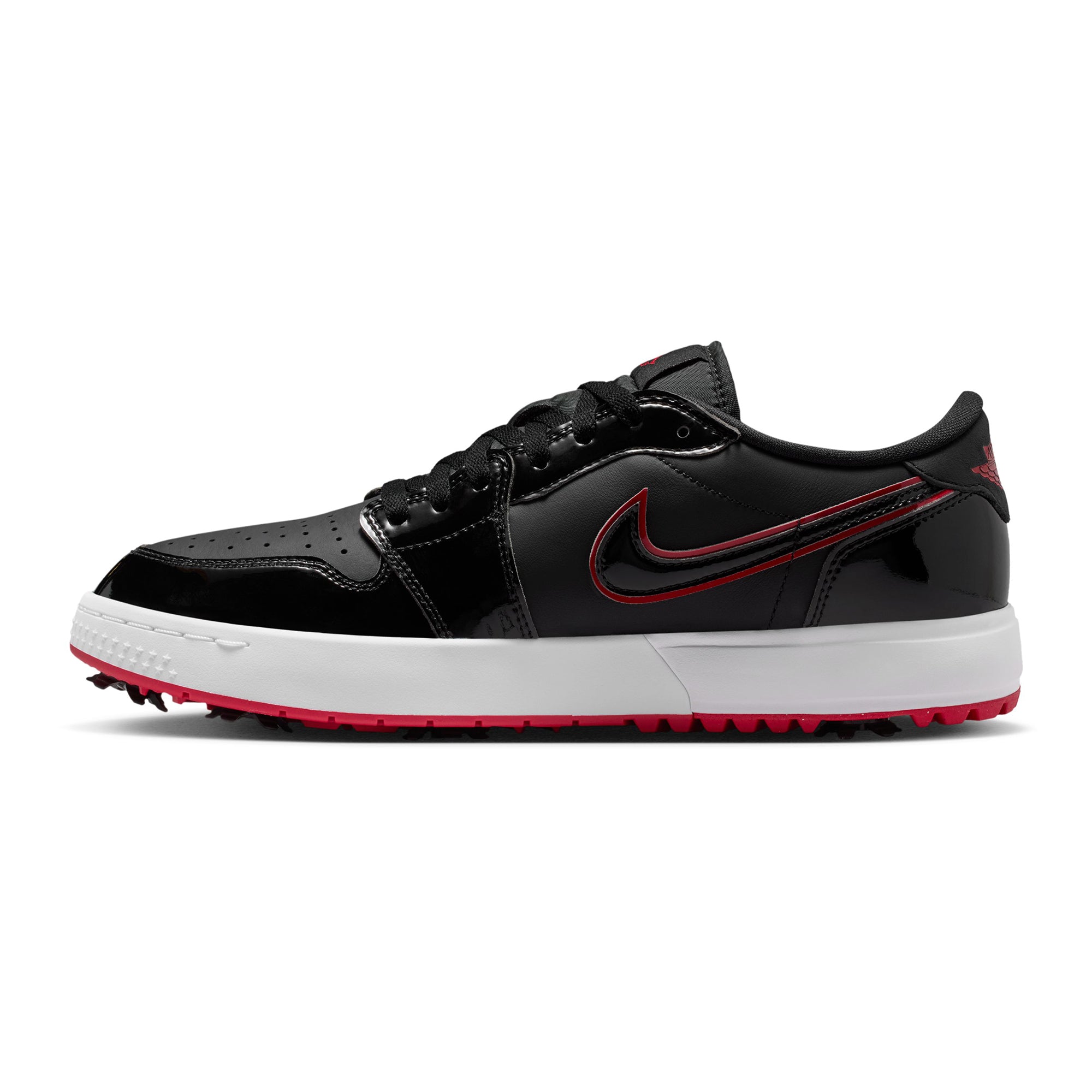 Nike Golf Air Jordan 1 Low G Spiked Shoes - Black/Varsity Red