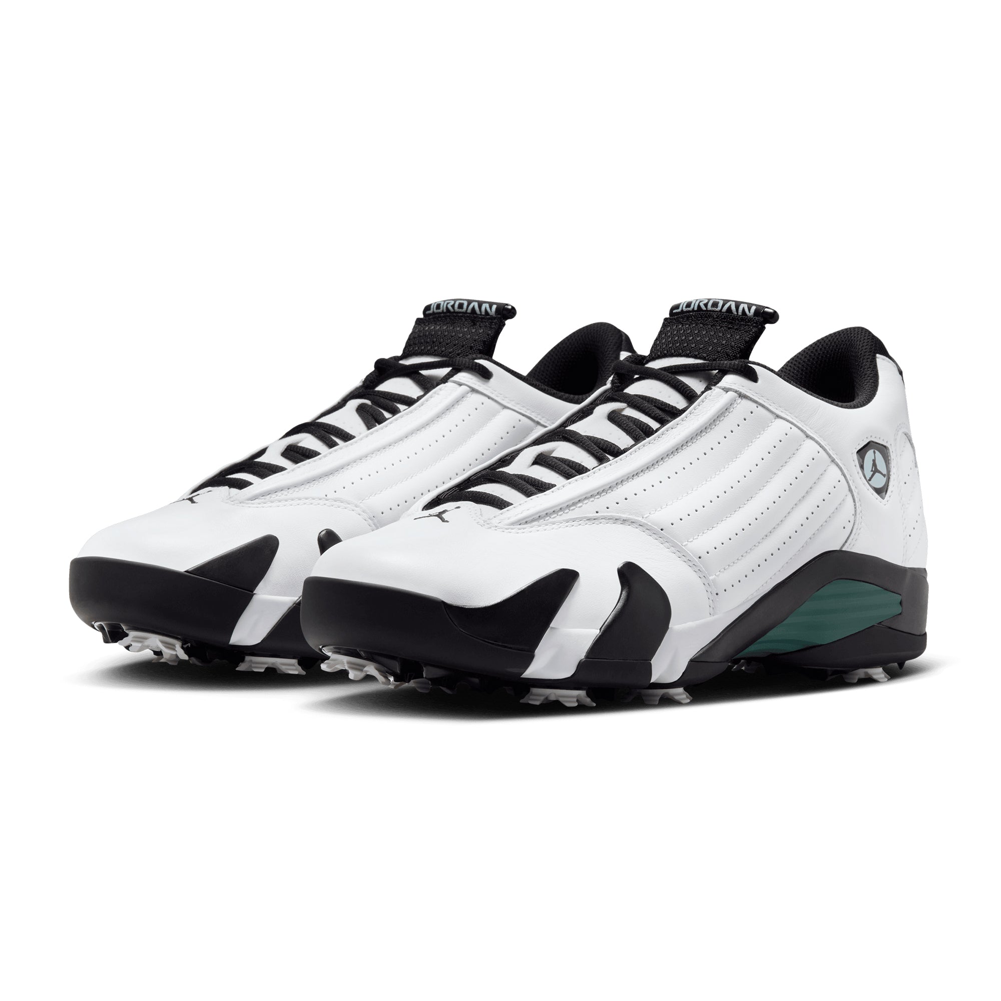 Nike Golf Air Jordan 14 G Shoes White/Green/Black 100 HJ7710