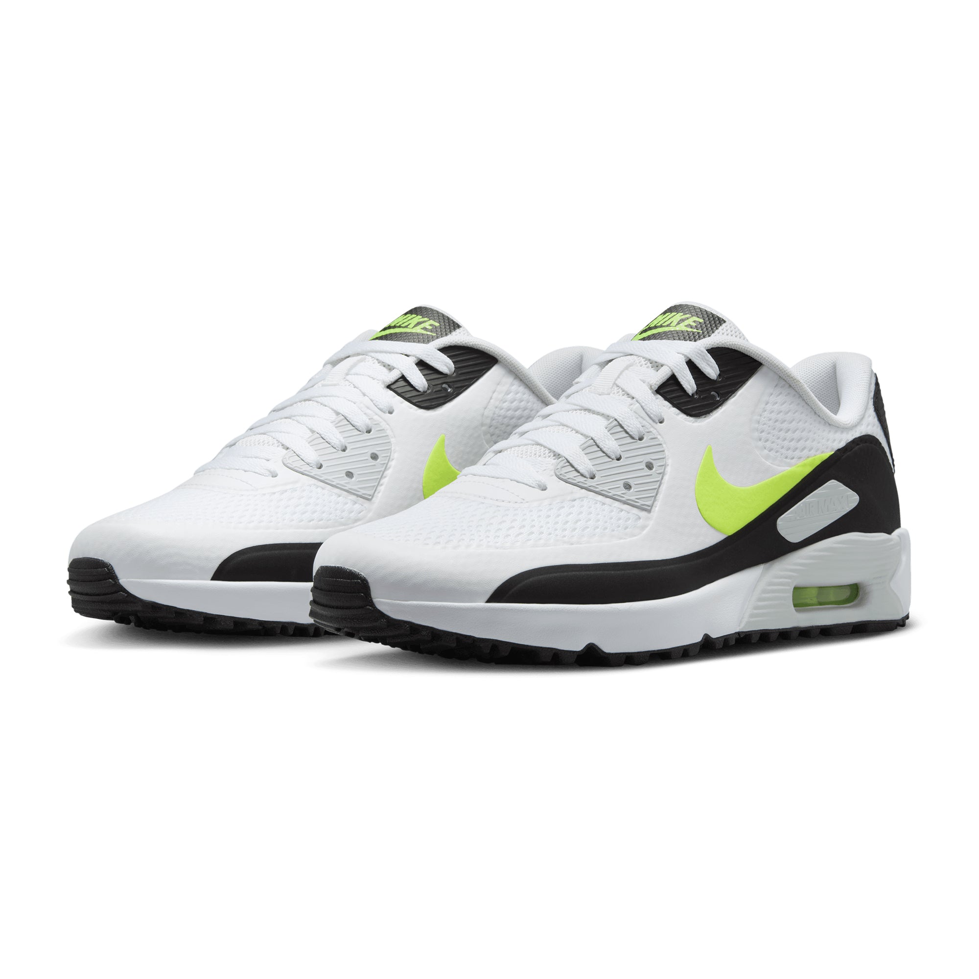 Nike Golf Air Max 90 G Shoes White/Hot Lime 103 HV9305