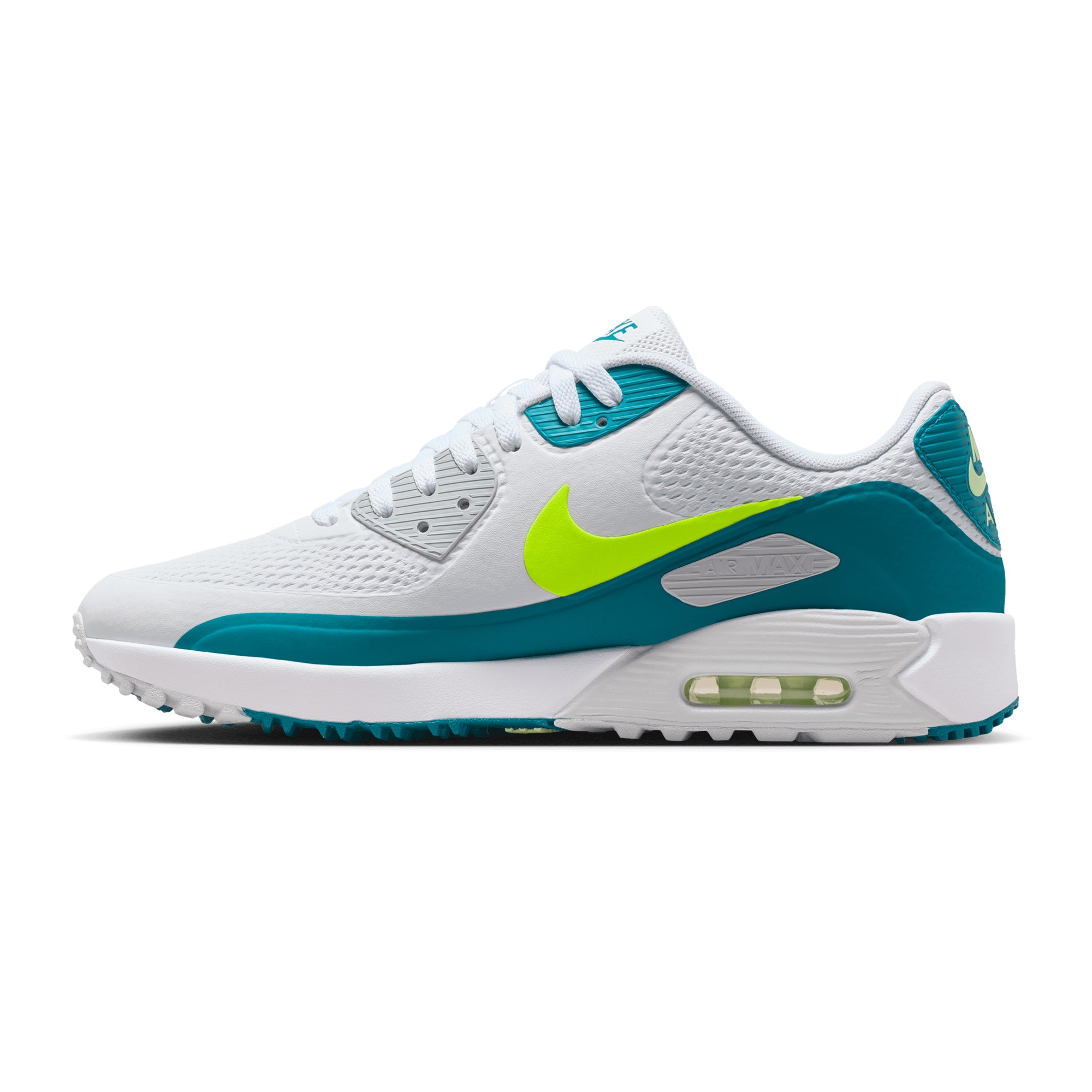Nike Golf Air Max 90 G Shoes - White/Volt/Bright Spruce 104
