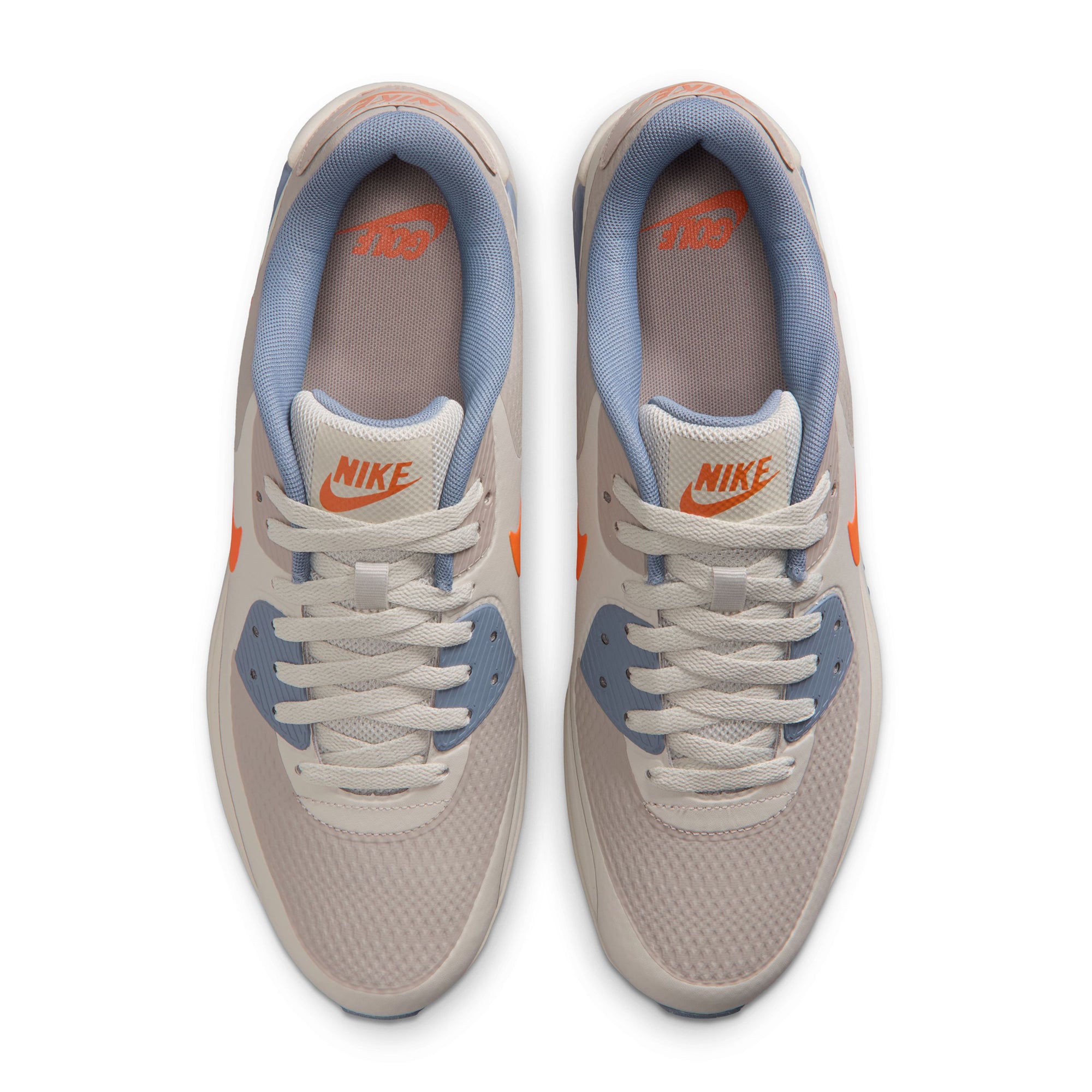 Nike Golf Air Max 90 G Shoes - Moon Particle/Safety Orange/Light