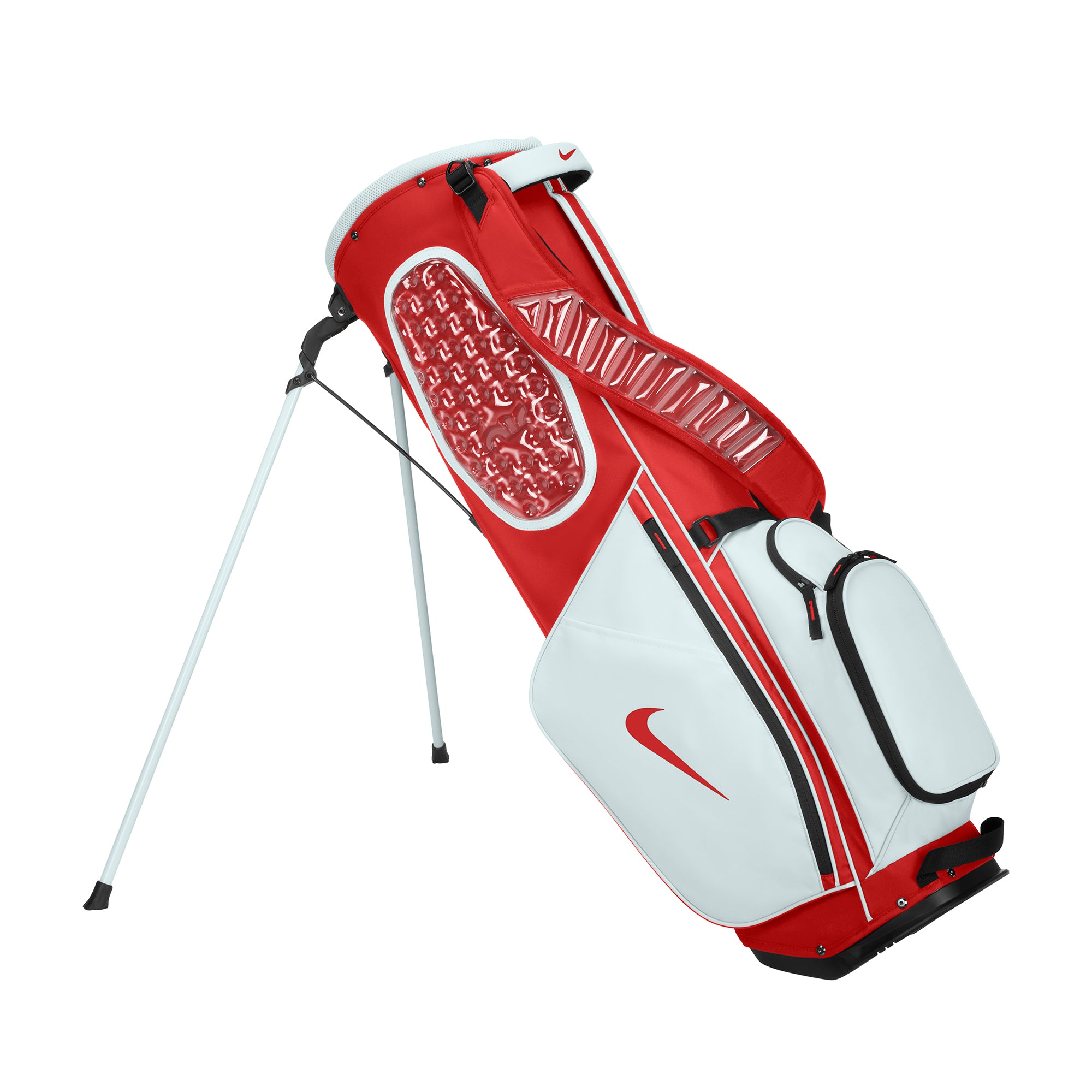 Nike Golf Air Max Lite Stand Bag IO1600-655 Uni Red Pure Platinum