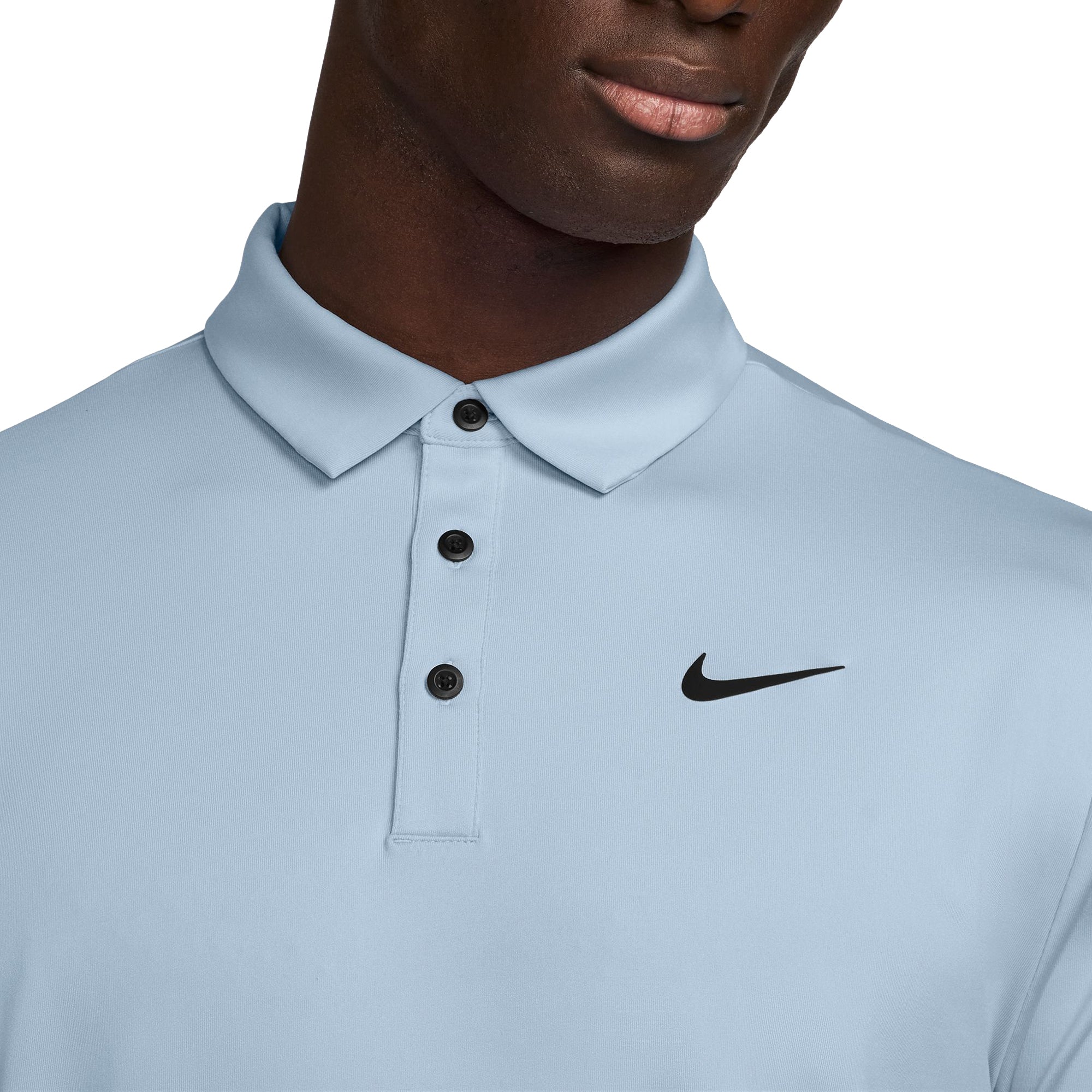 light blue nike golf shirt