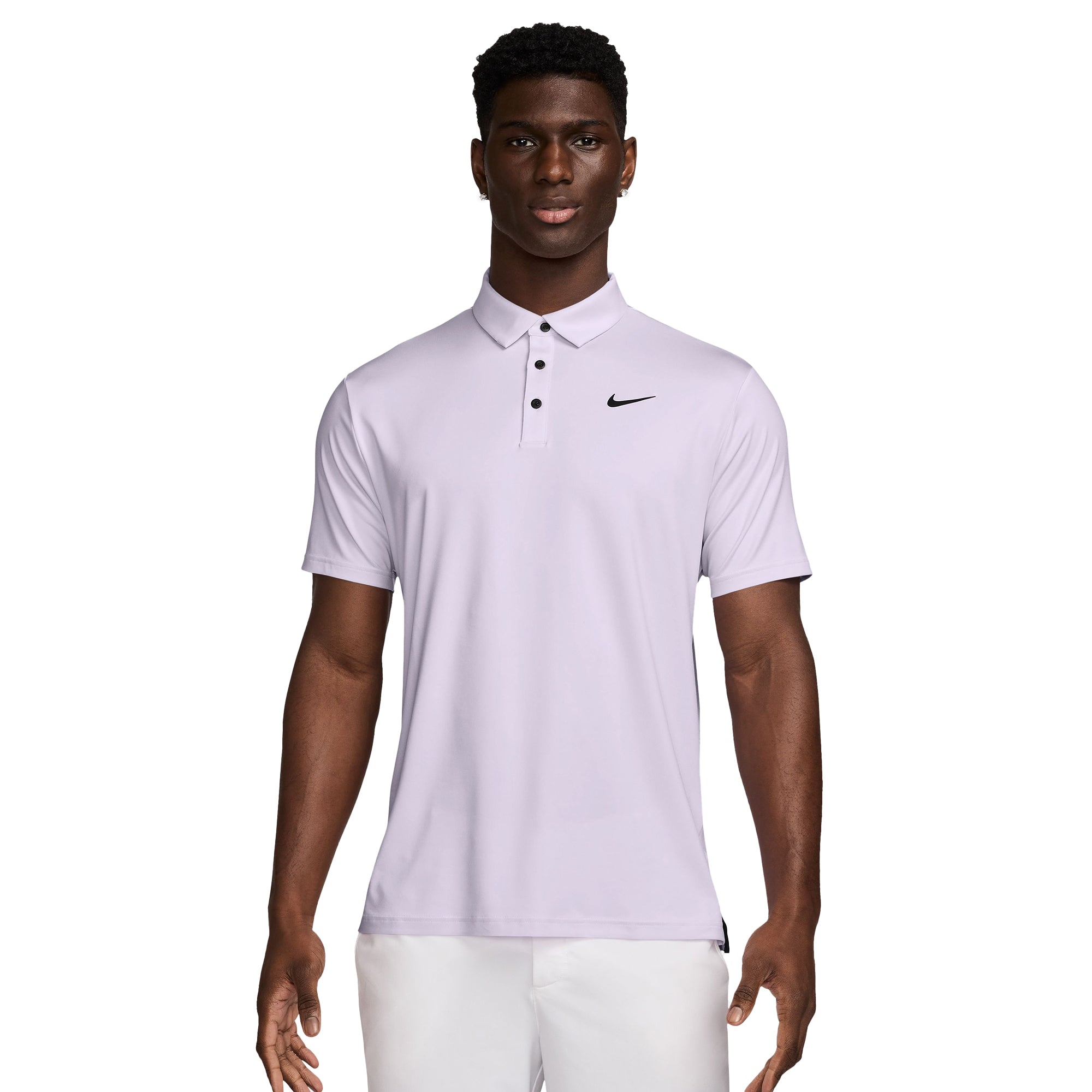 nike golf gear Nike Golf Dri-Fit Tour Solid Shirt - Barely Grape 516 - FZ7481