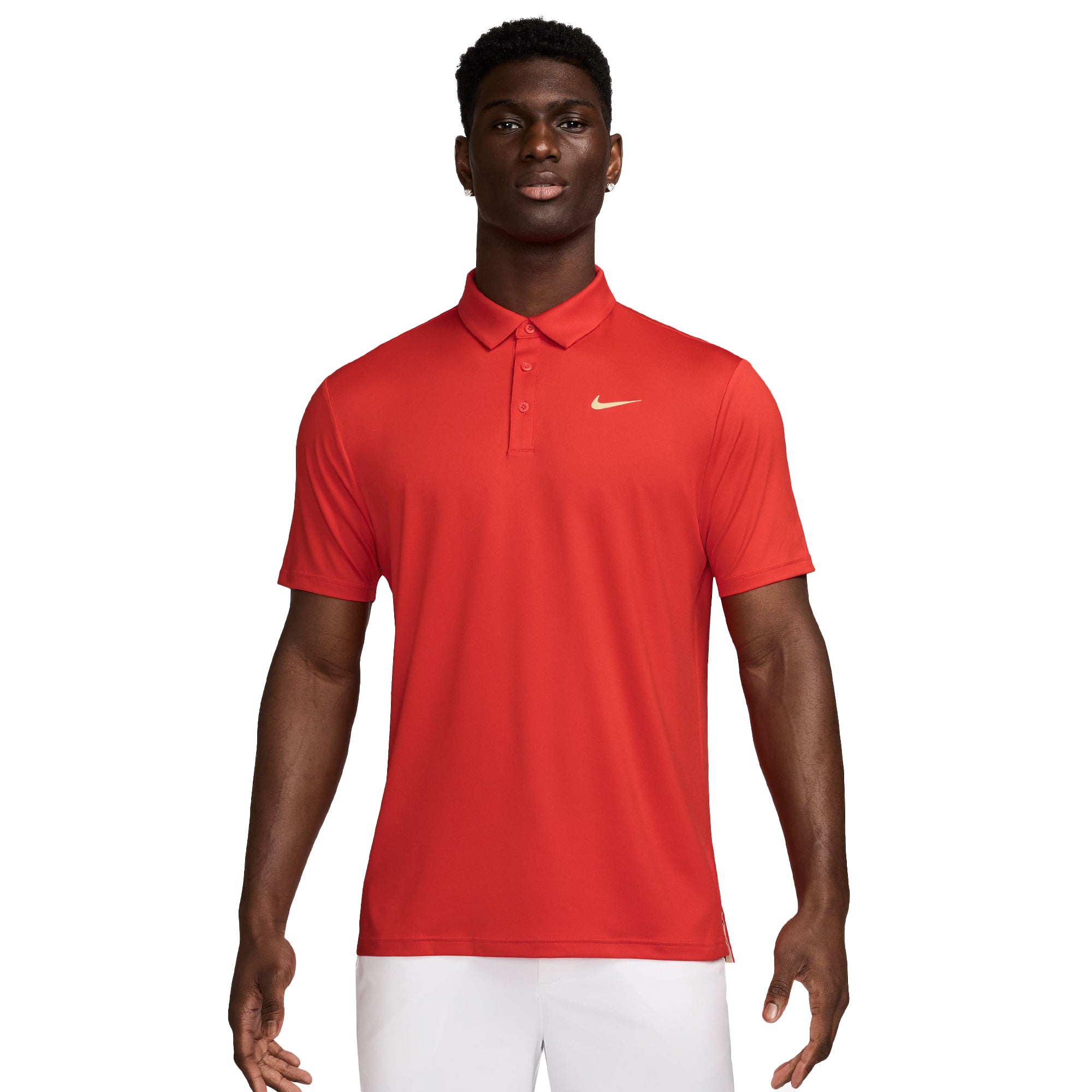 Nike Golf Dri-Fit Tour Solid Shirt - Habanero Red 642 - FZ7481