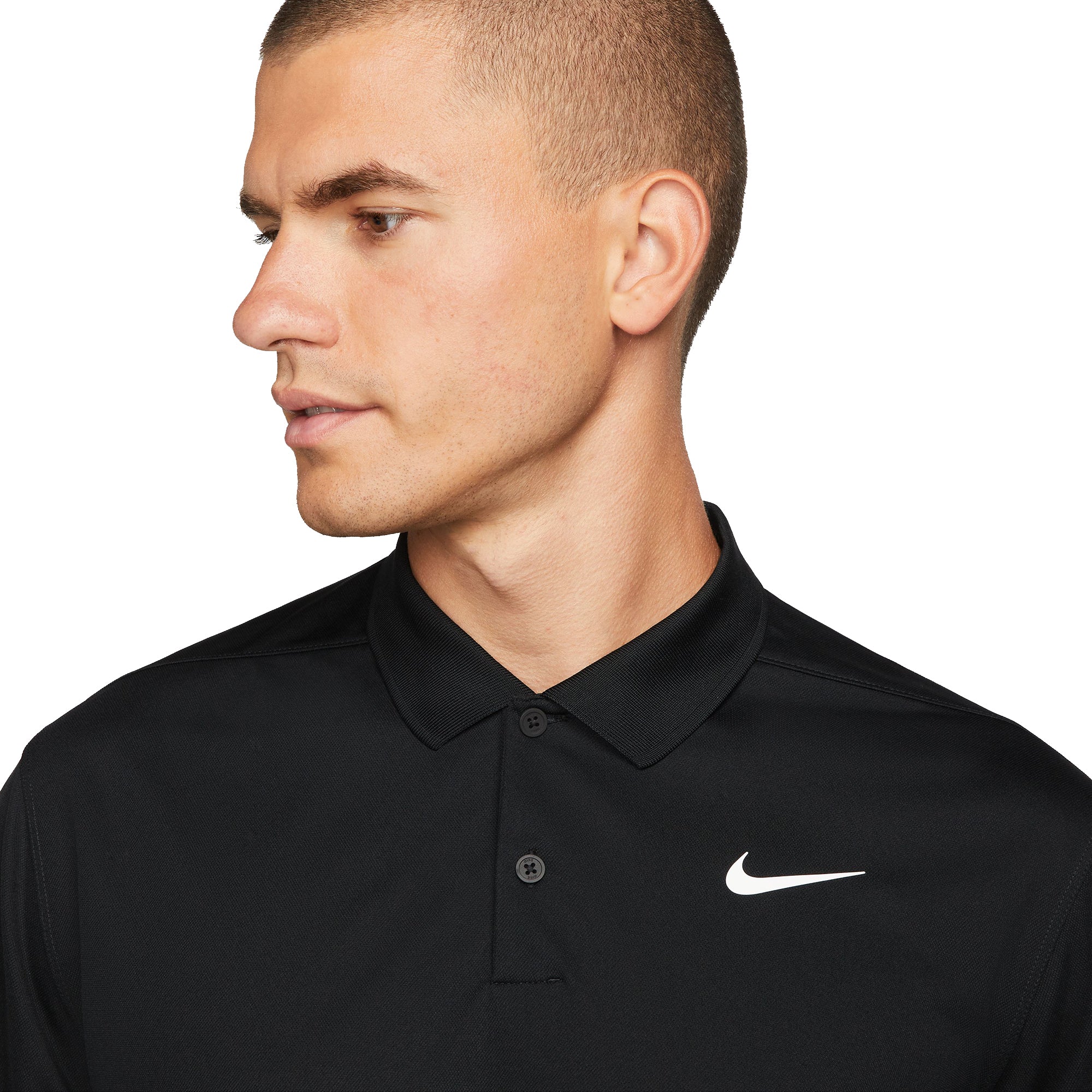 Sleeve Polo Black Nike Golf Polo Shirt Nike Golf Dri-Fit Victory