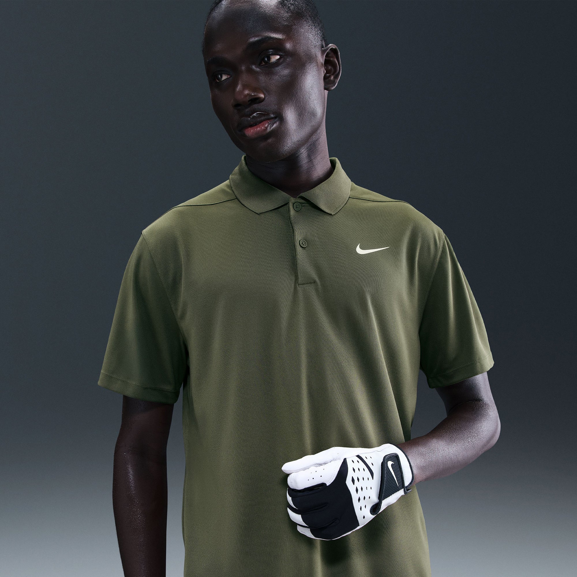 Nike Golf Dri-Fit Victory Solid Shirt Medium Olive 222 DH0822
