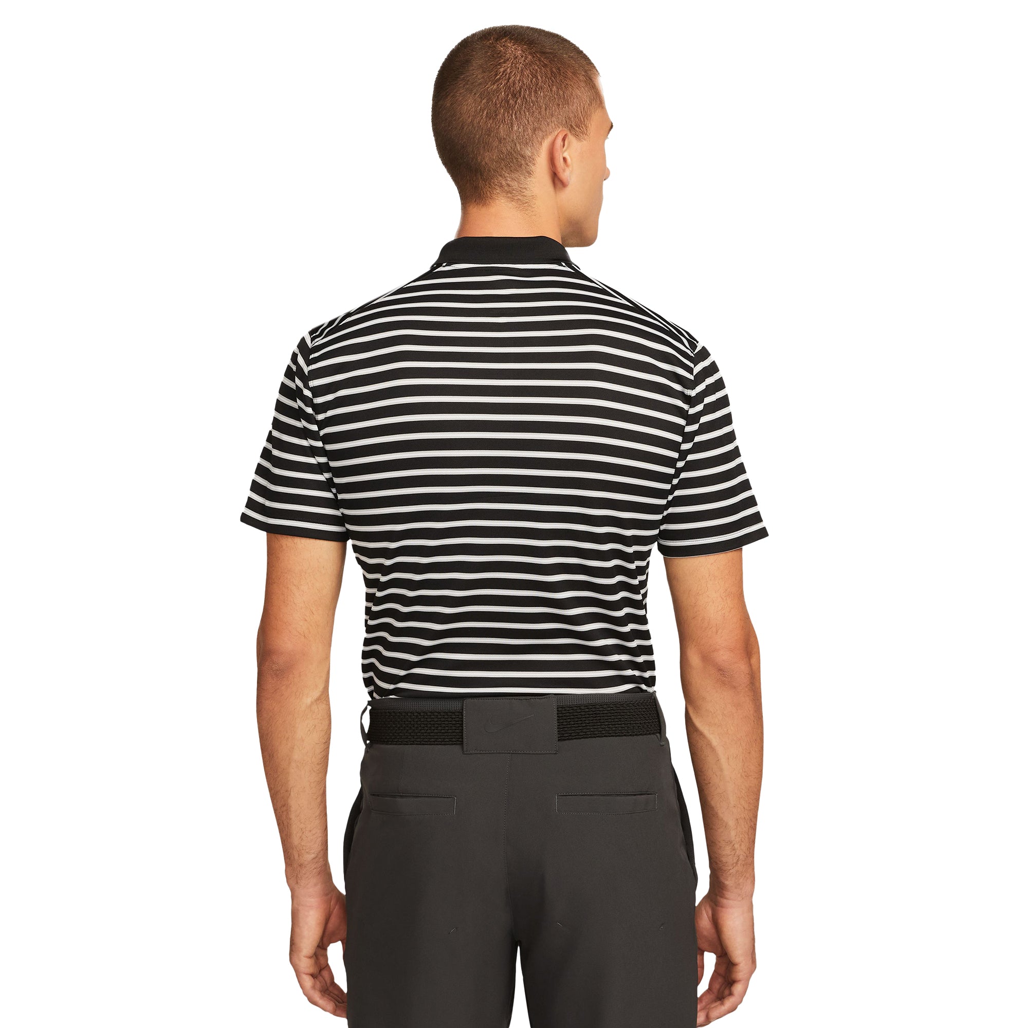 nike black and white striped shirt