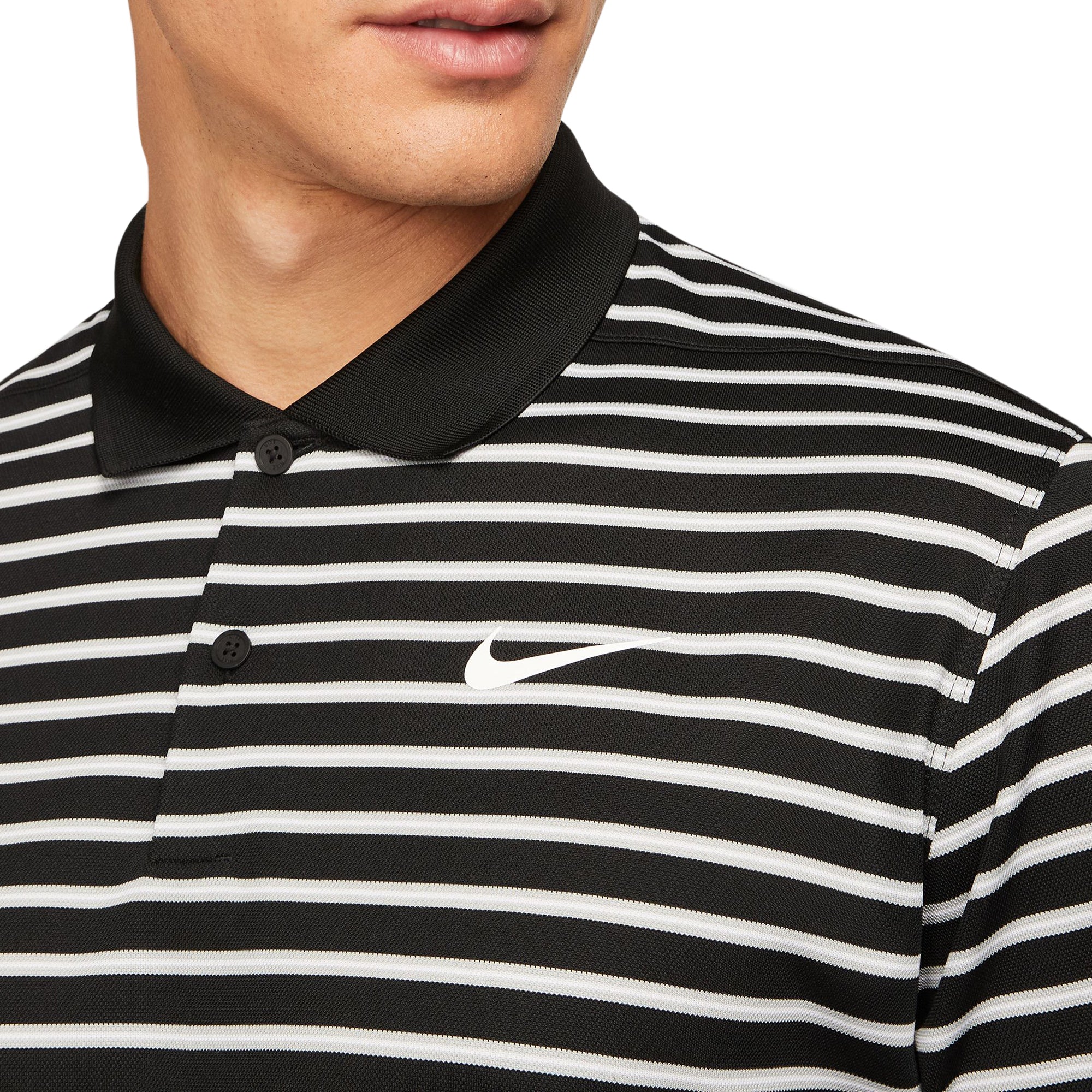 nike black and white striped shirt