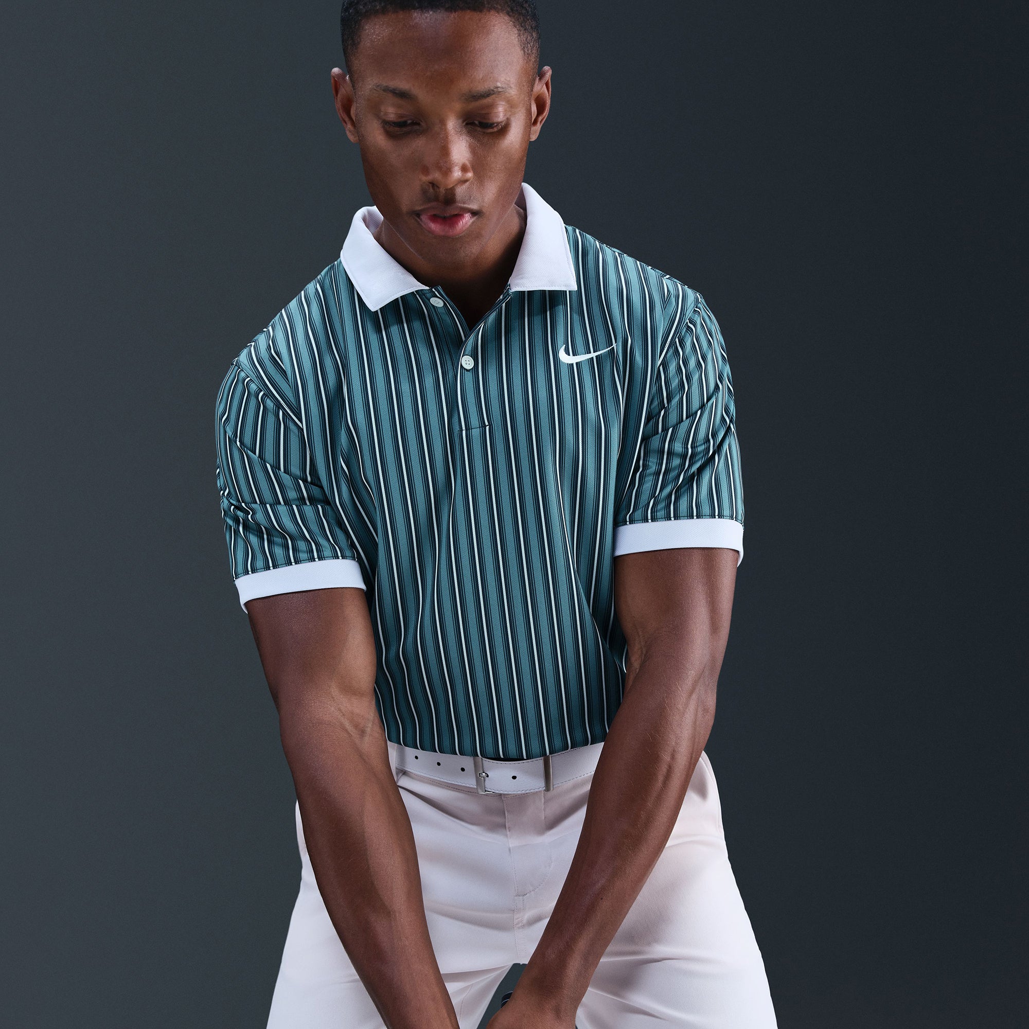 Nike Golf Dri-Fit Victory+ Novelty Shirt - Smokey Blue/Pure