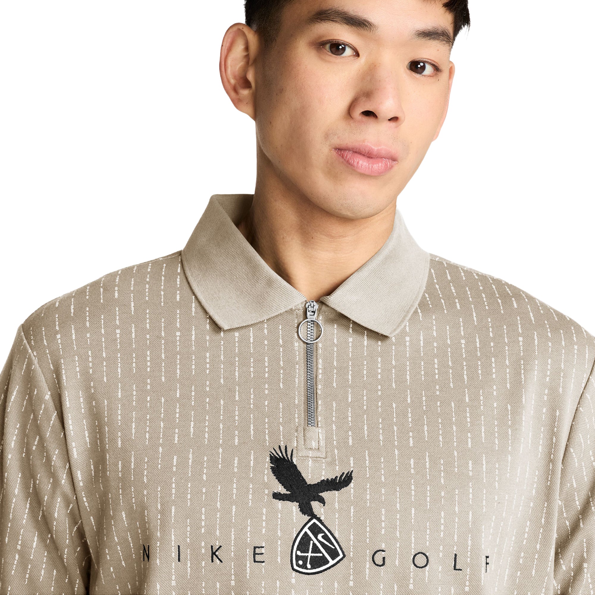 メンズウェア BEAMS GOLF GOLFFICKERS ZIP POLO Nike Golf Fairway Fresh Zip Polo Shirt - Light Orewood Brown/Black