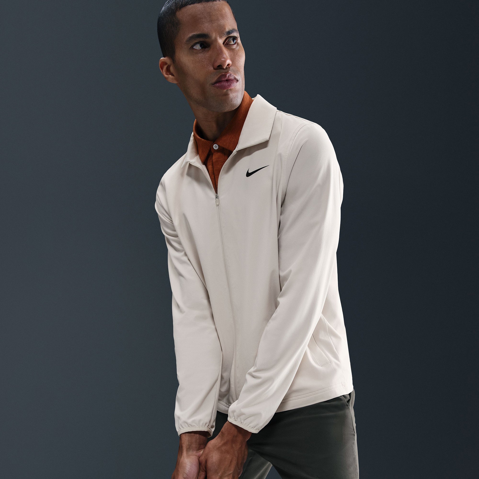 Nike Golf Repel Tour Full Zip Jacket Light Orewood Brown 104