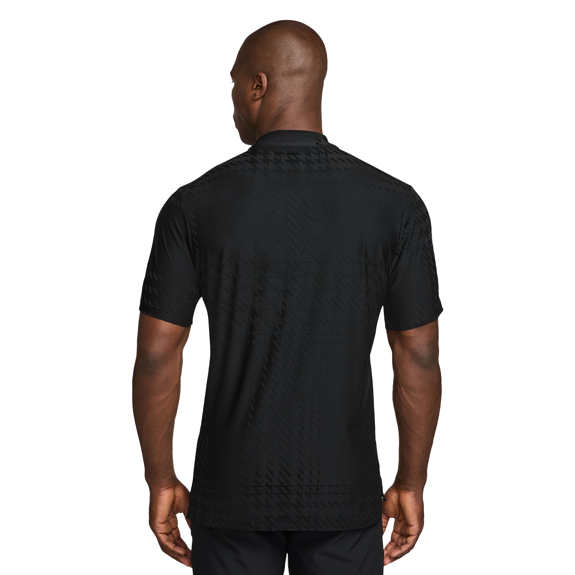 Nike Golf Tartan Mock Neck Shirt - Black 010 - II0784-010 - Function18