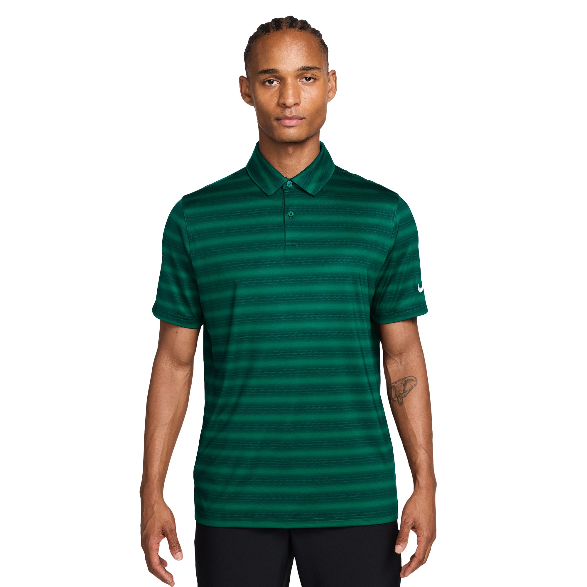 Nike Golf Velocity Stripe Polo Shirt - Malachite/White 365