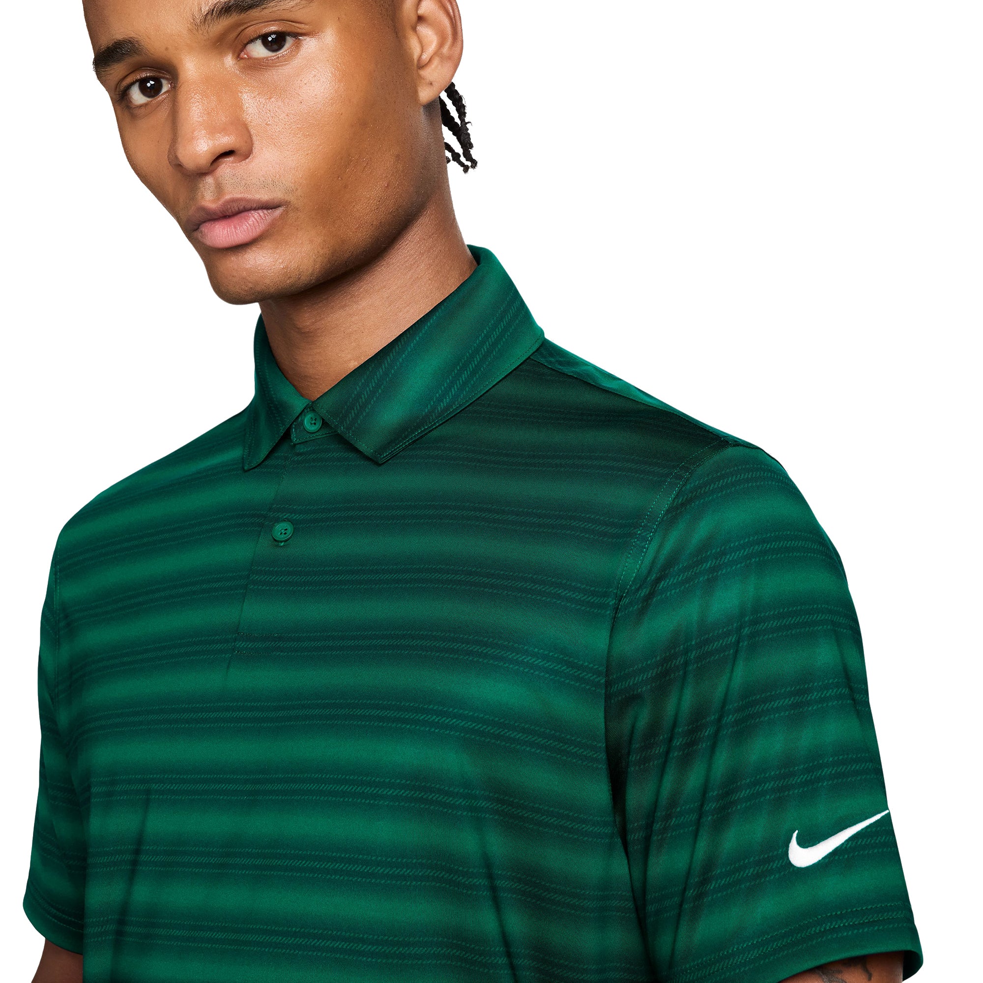 Nike Golf Velocity Stripe Polo Shirt - Malachite/White 365