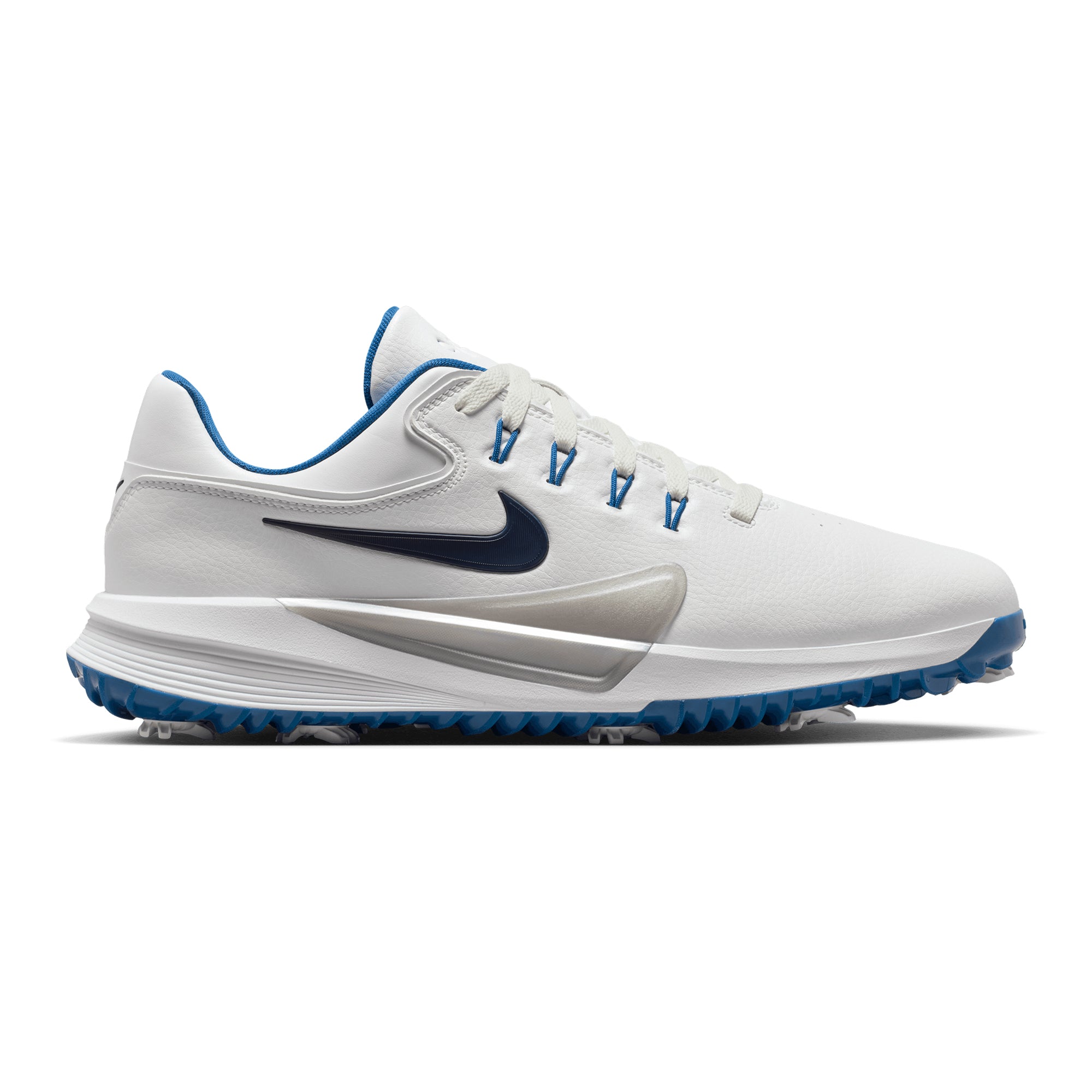 blue and white nike golf shoes