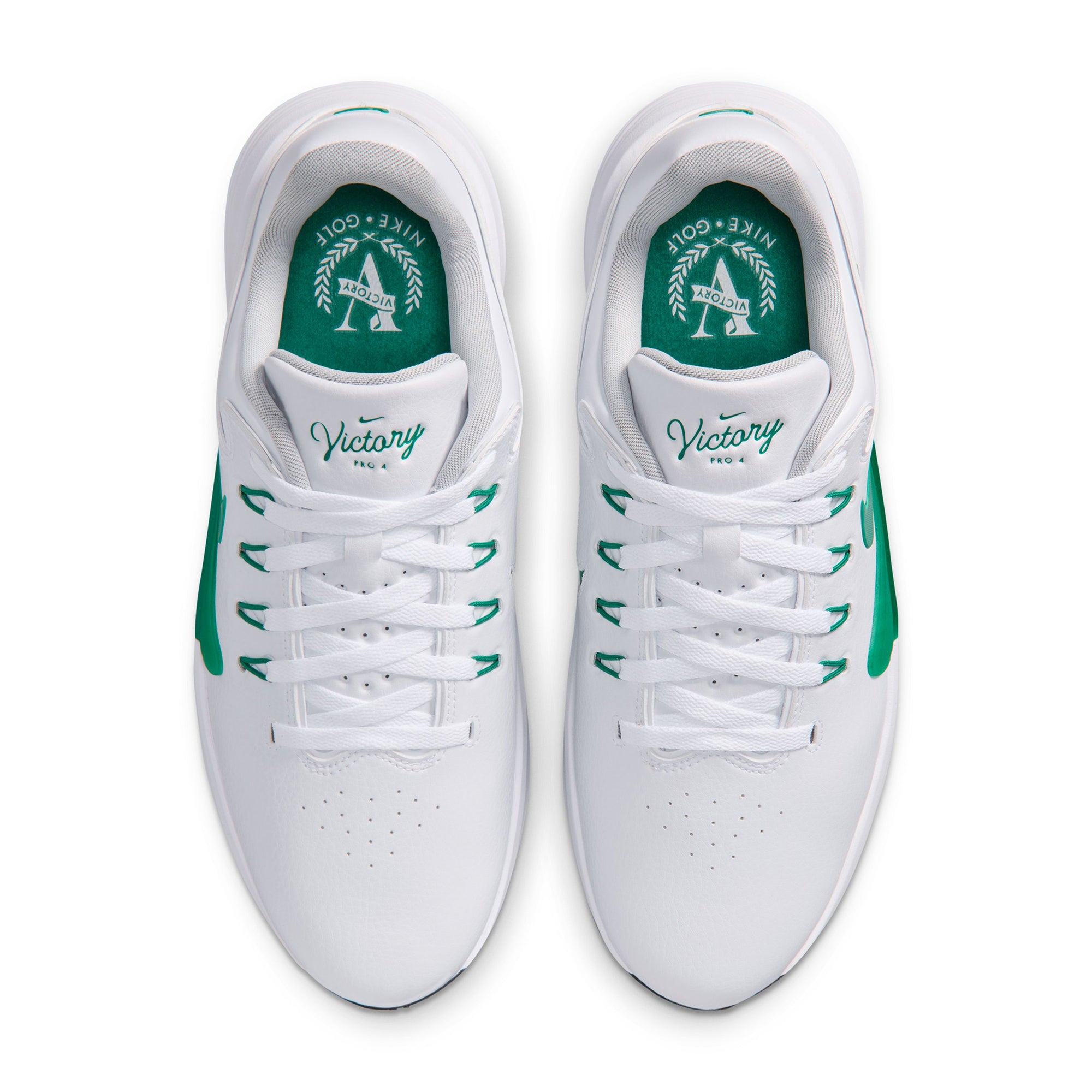Nike ゴルフシューズ ダイヤル式 ホワイト/グリーン Nike Golf Victory Pro 4 Shoes - White/Black/Malachite 105 - FZ7611