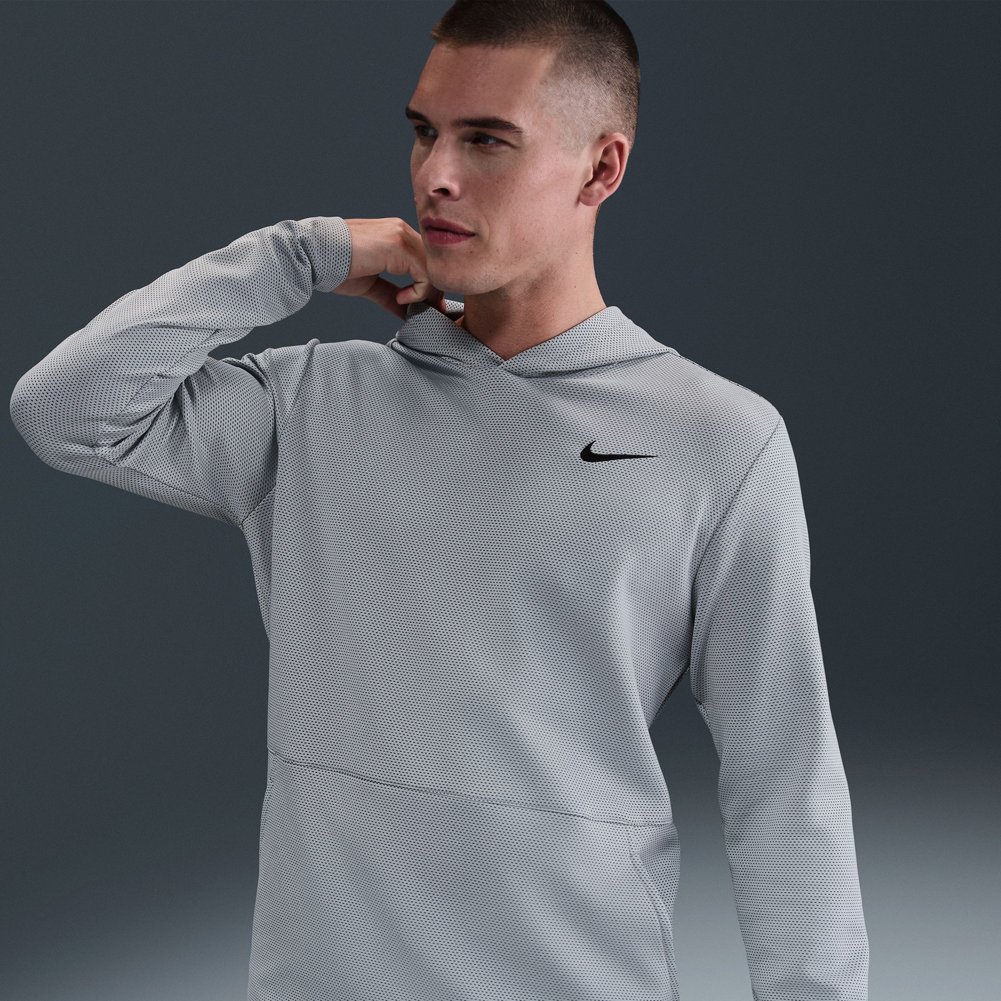 nike button hoodie