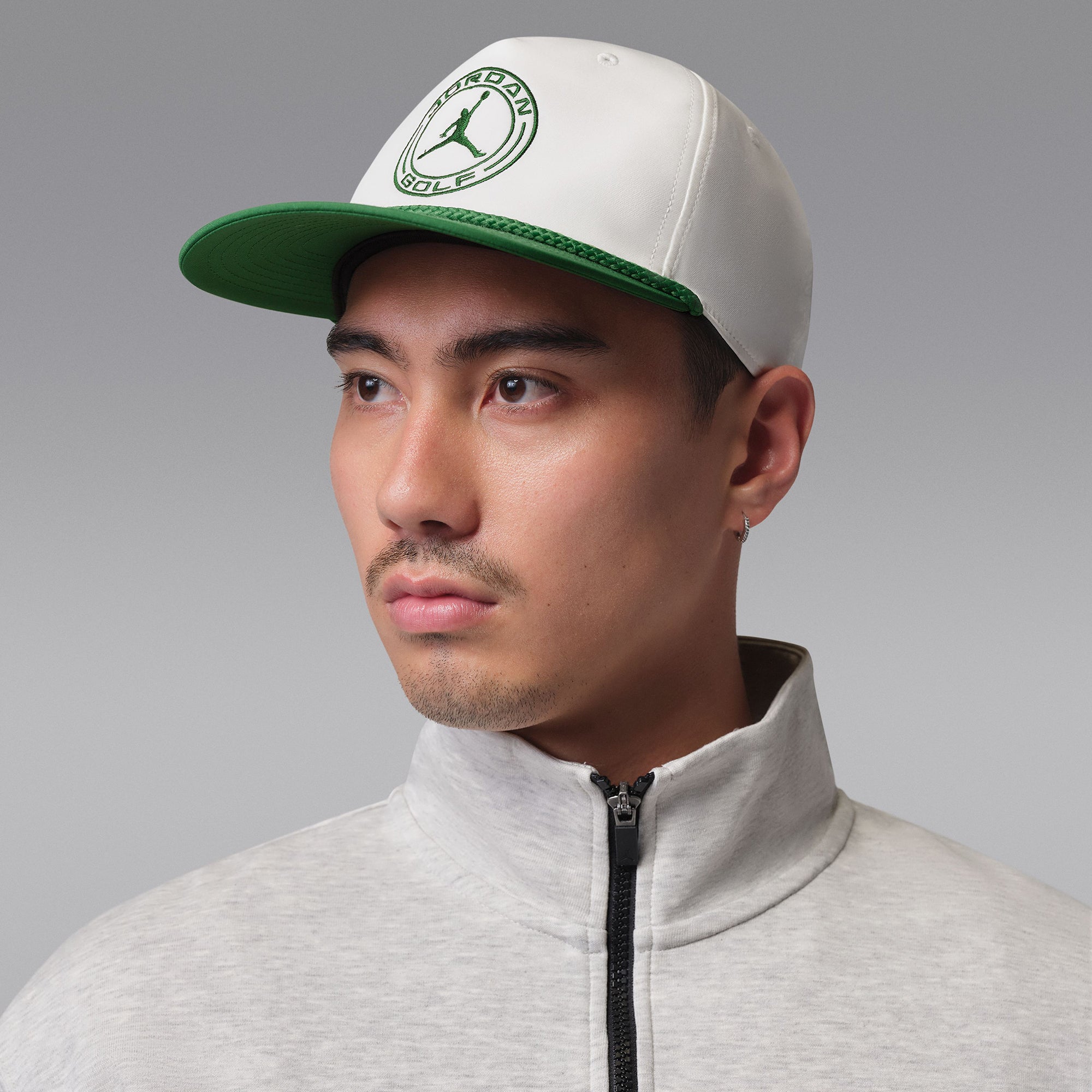 Nike Jordan Dri-Fit Pro Golf Cap - Sail/Forest Green 135 - IM4540
