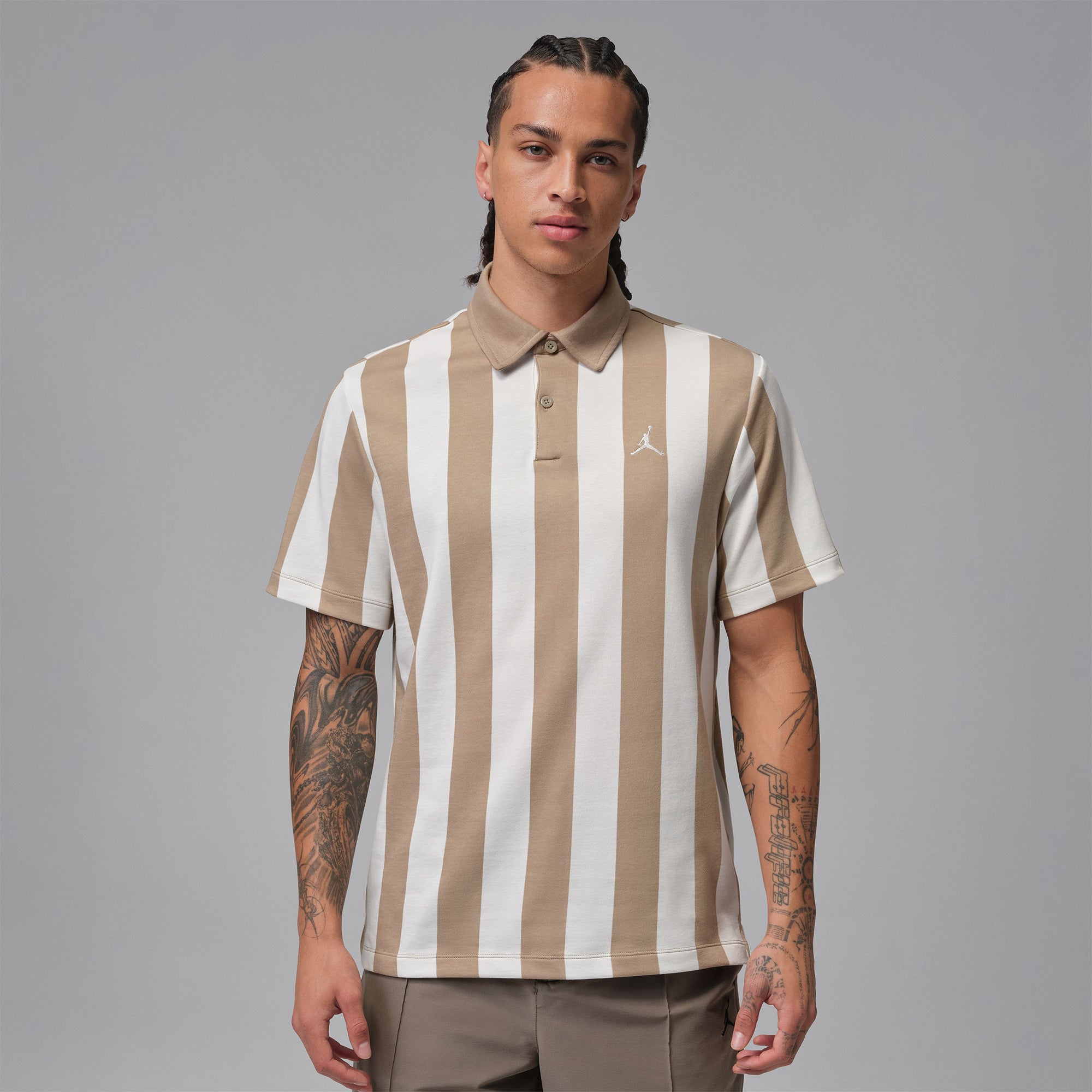nike striped golf shirt