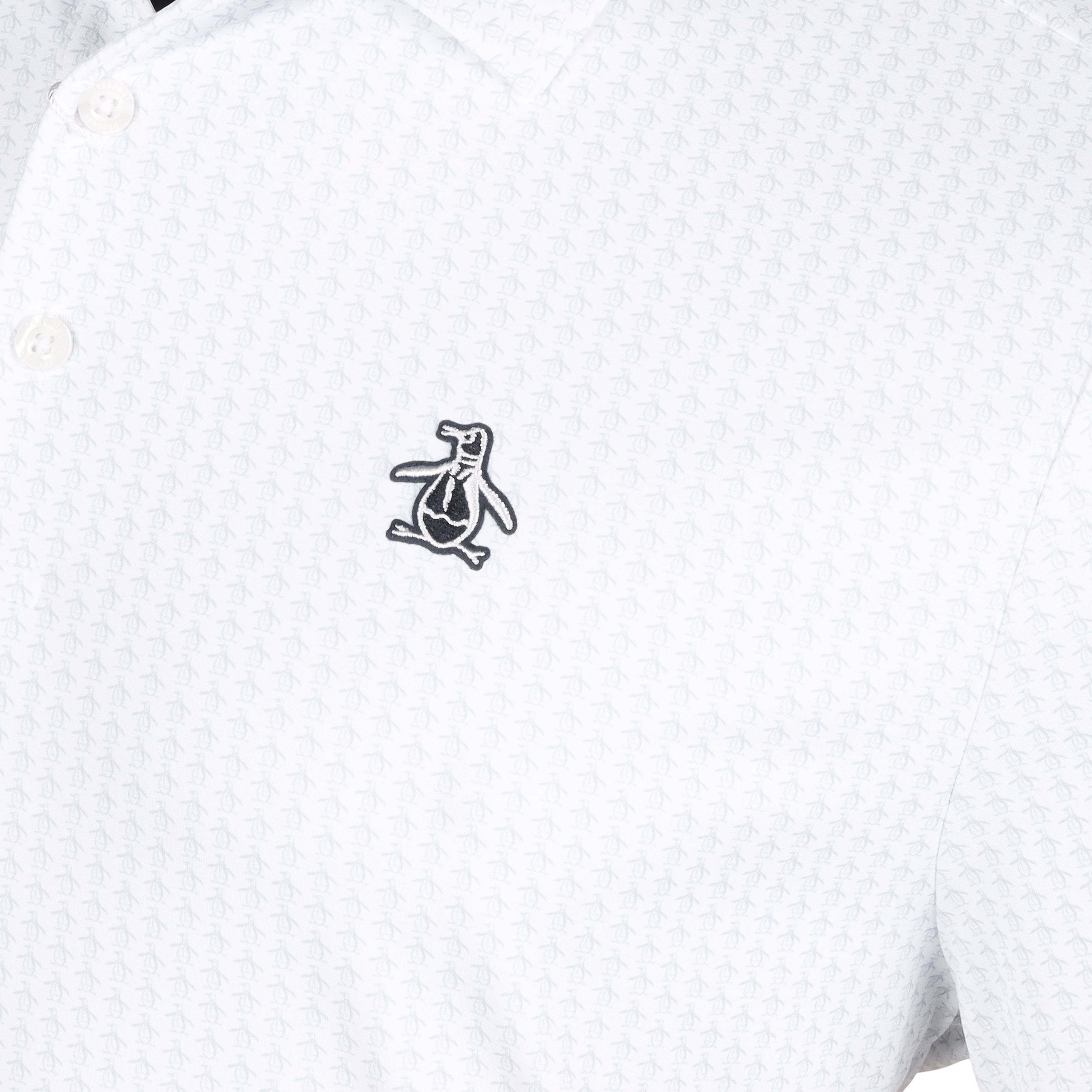 Penguin All Over Pete Golf Polo Shirt - White Penguin All Over Pete Golf Polo Shirt - White