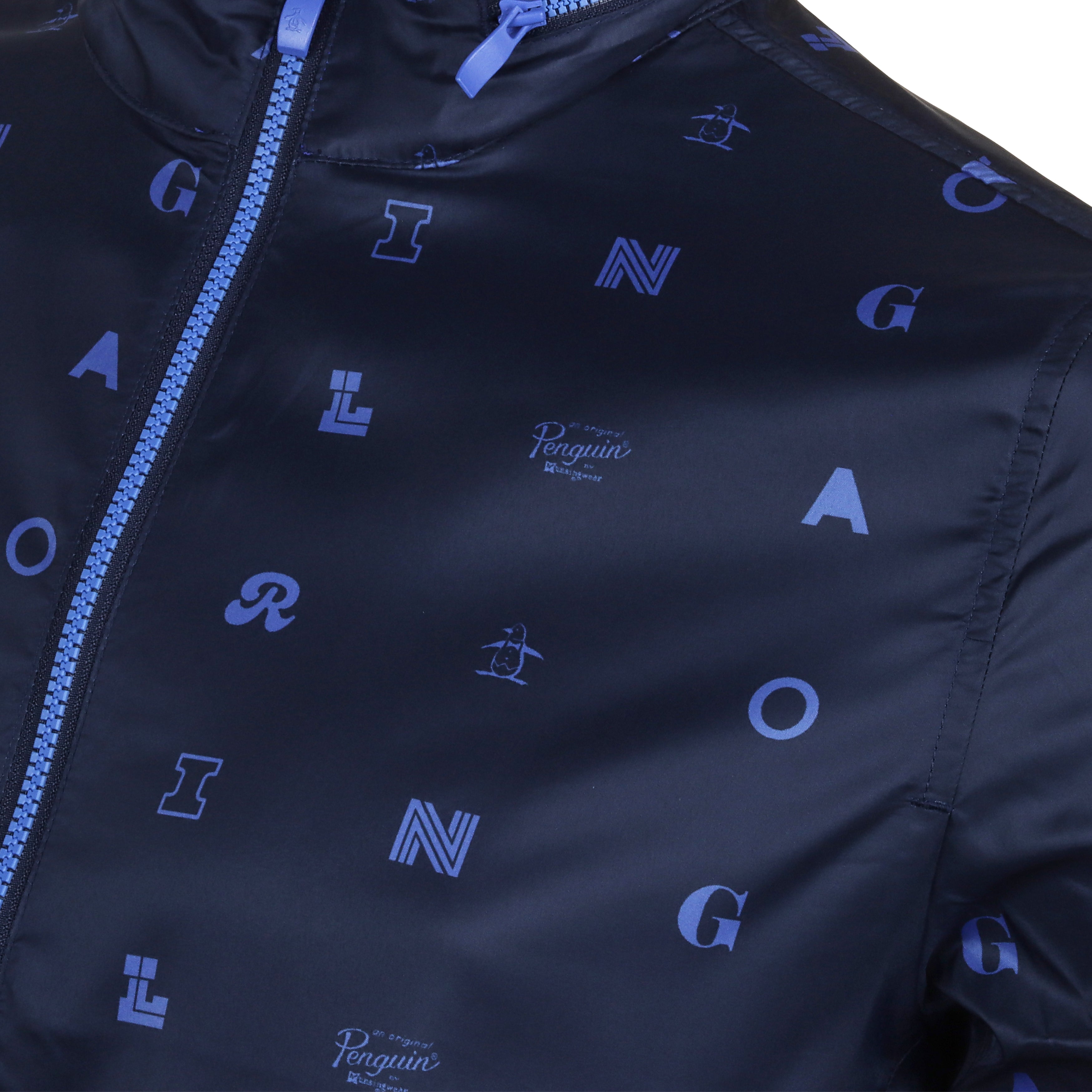 Veste Bomber Original Penguin – Vintage, Noire, Taille L, Homme, Fermeture Zip