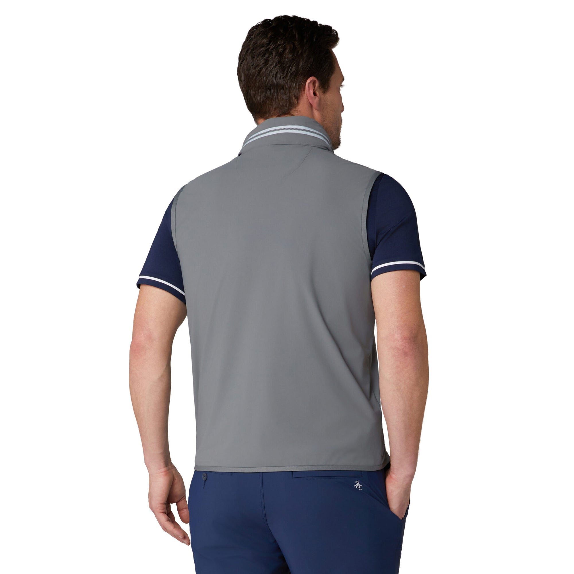 Original Penguin Golf Legacy Full Zip Wind Vest - Quiet Shade 039