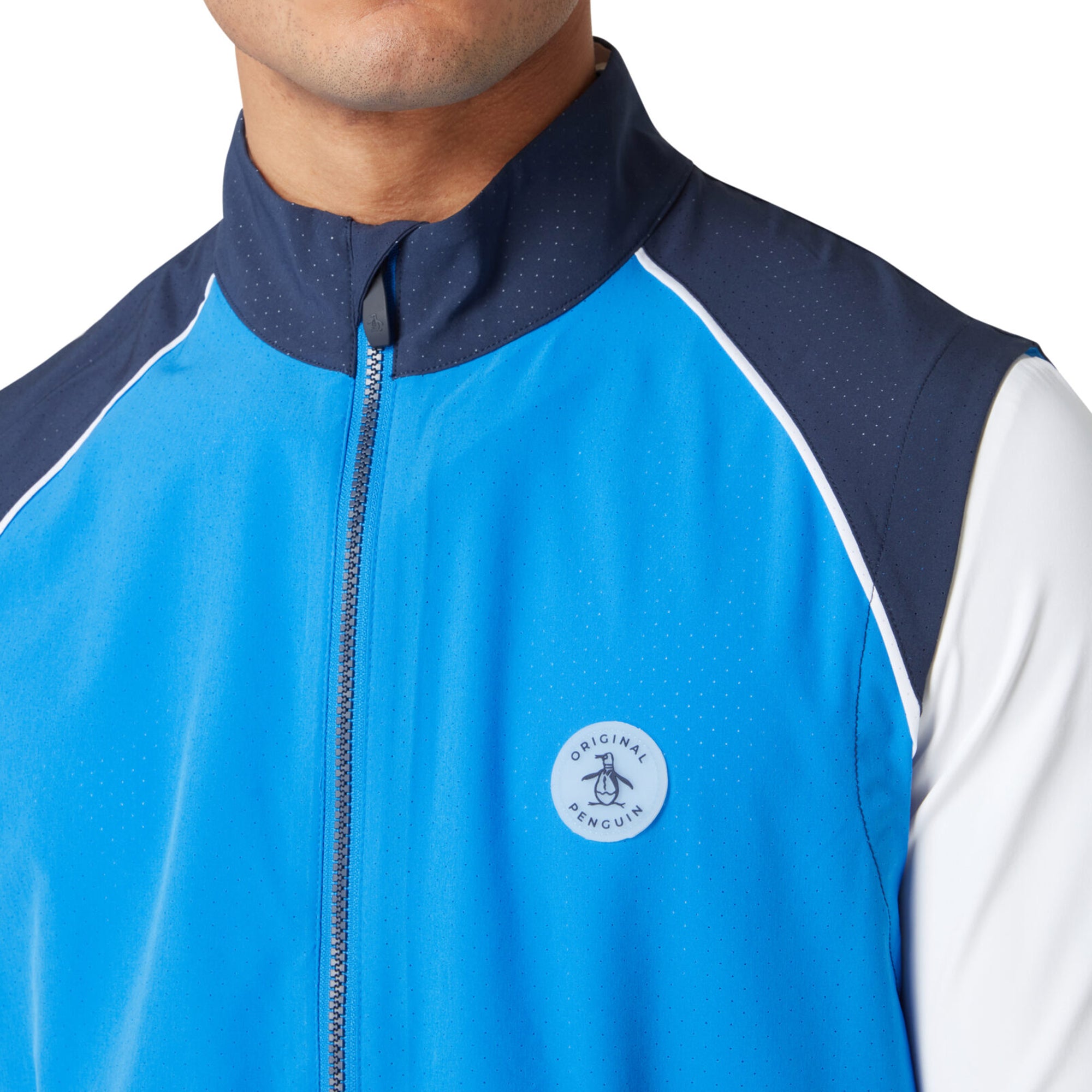 Original Penguin Golf Lightweight Colour Block Vest - French