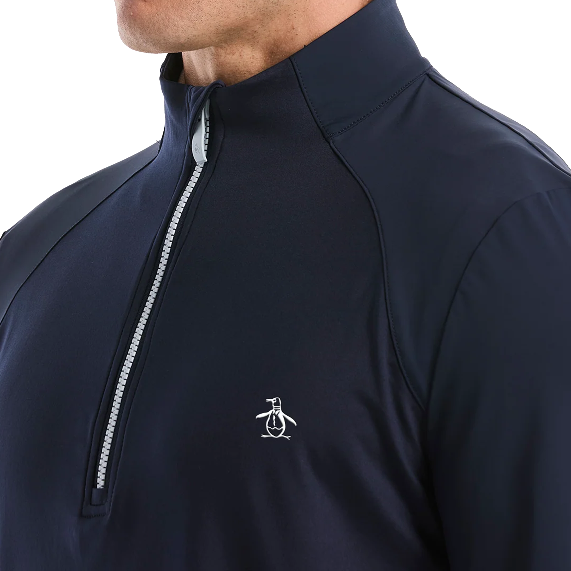 Original Penguin Golf Lightweight Mixed Media 1/4 Zip Pullover