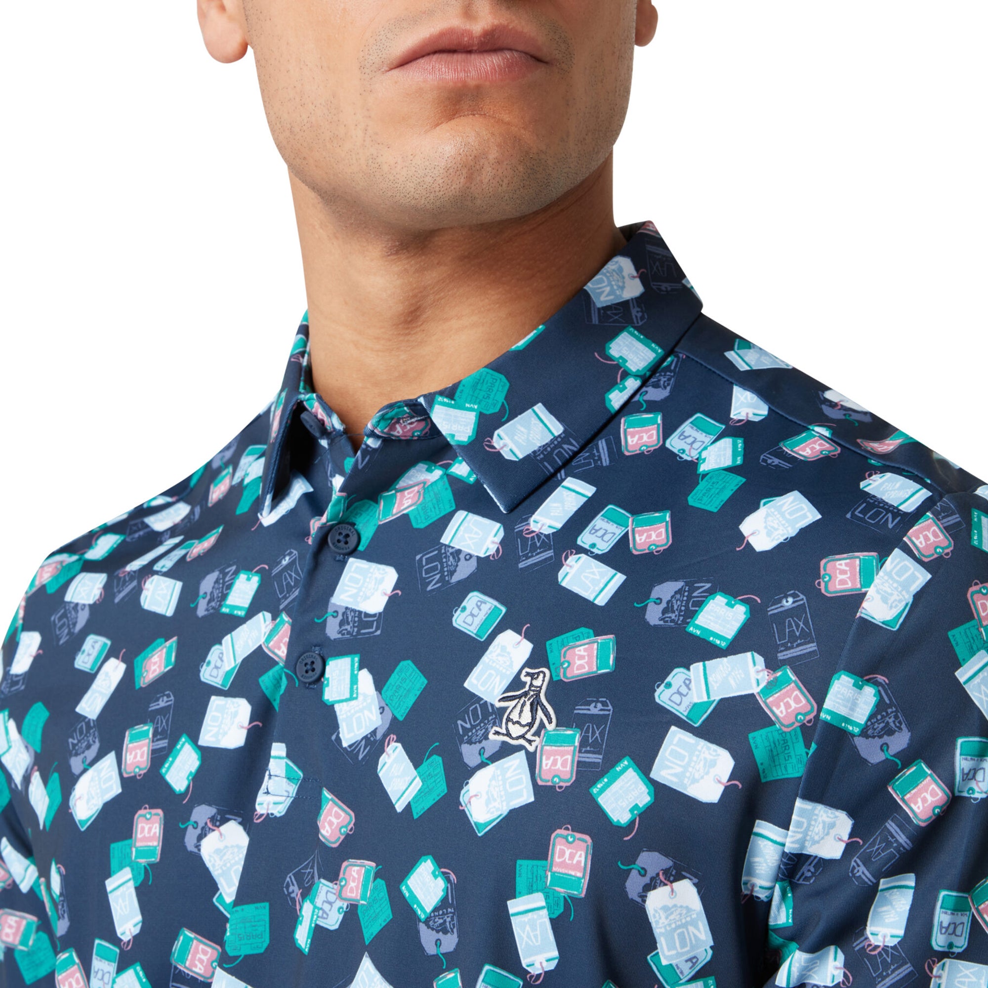 メンズウェア Penguin by Golfickers POLO SHIRTS Original Penguin Golf Shirt - Game Grid Polo - Bright White SS24