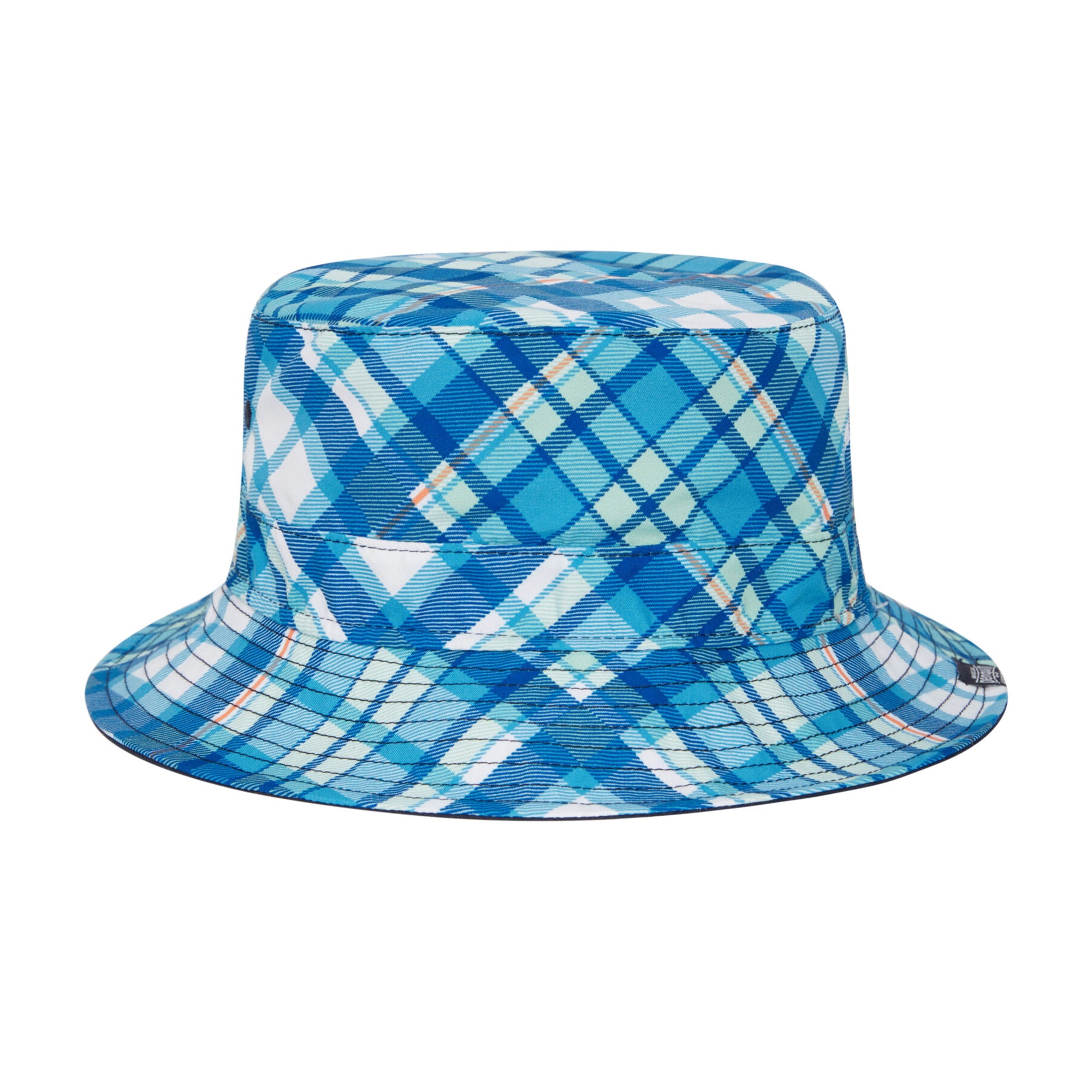 Original Penguin Golf Plaid Reversible Bucket Hat - Black Iris 417